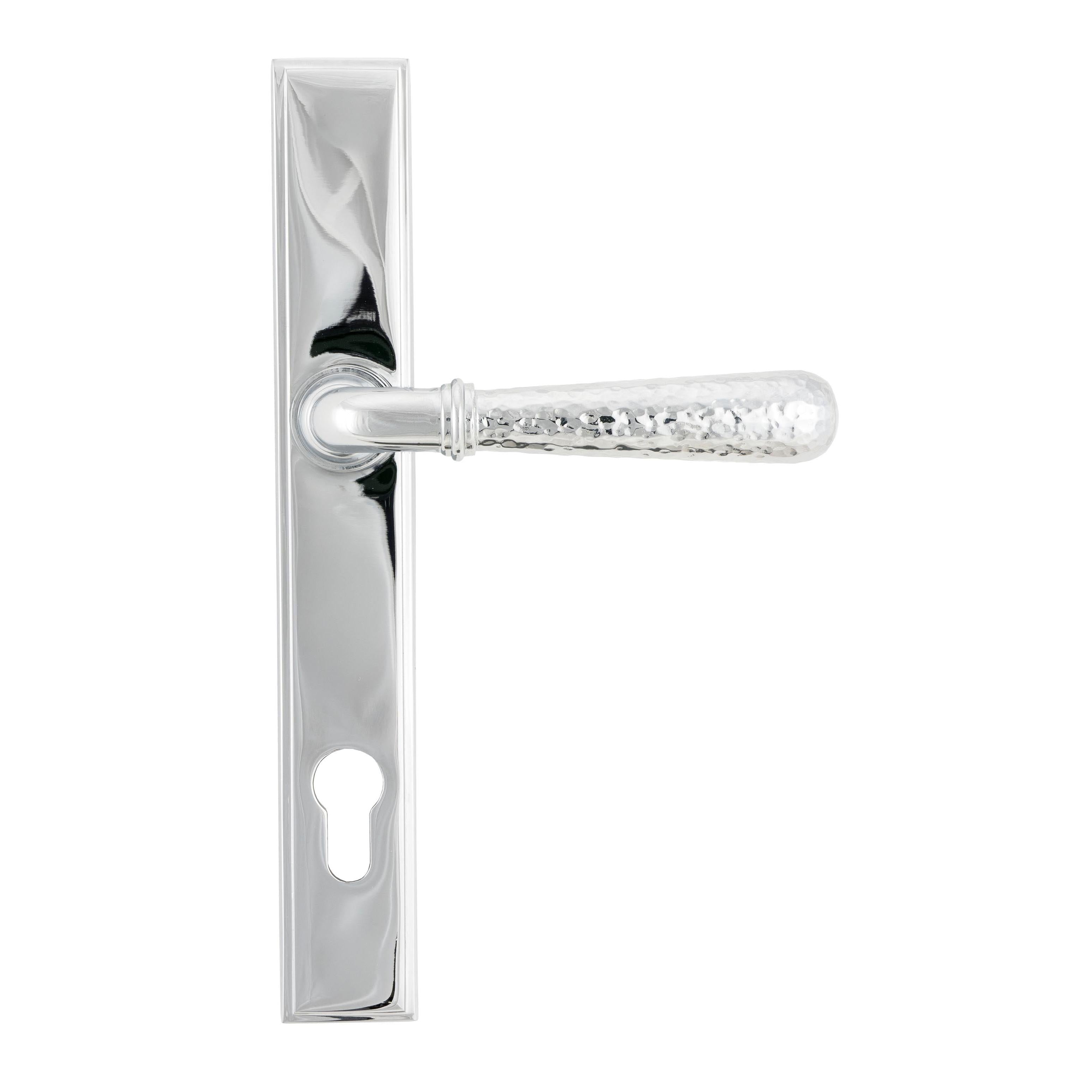 Polished Chrome Hammered Newbury Slimline Espag. Lock Set | From The Anvil - Espagnolette - From The Anvil - Yester Home