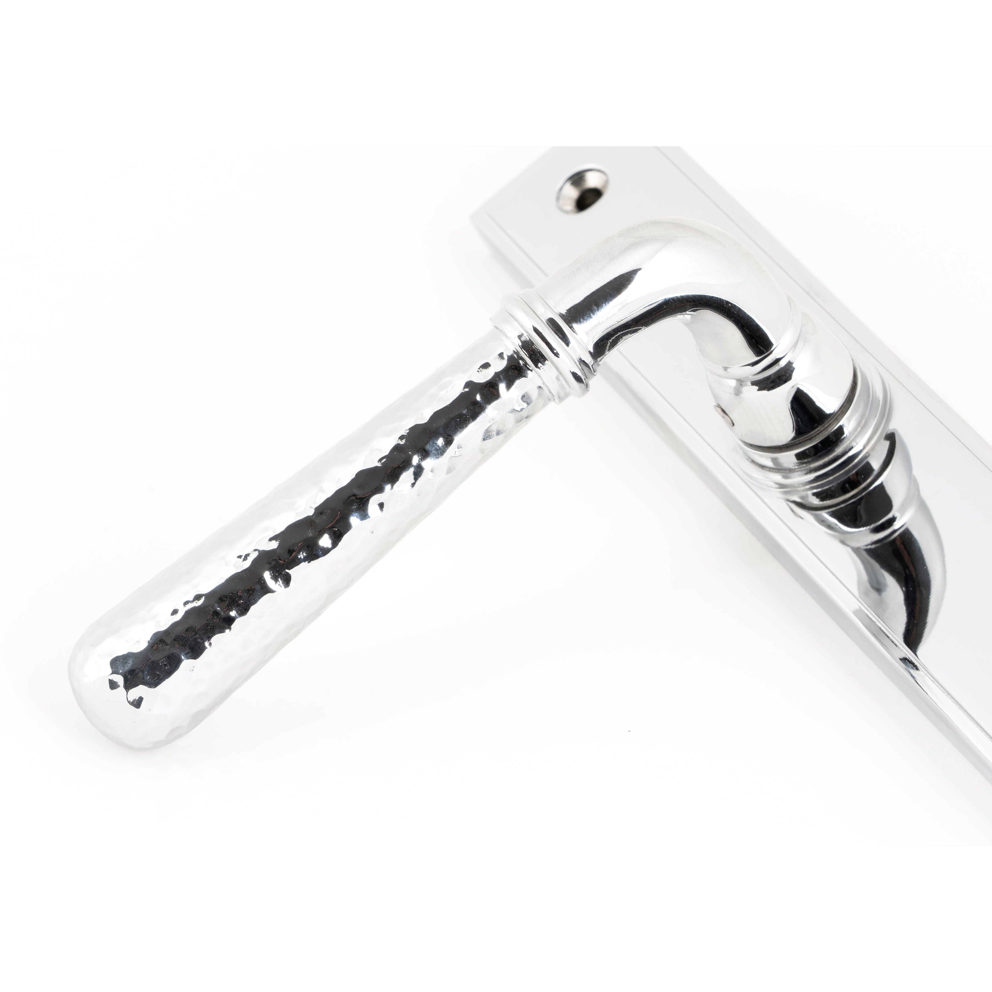Polished Chrome Hammered Newbury Slimline Espag. Lock Set | From The Anvil-Espagnolette-Yester Home