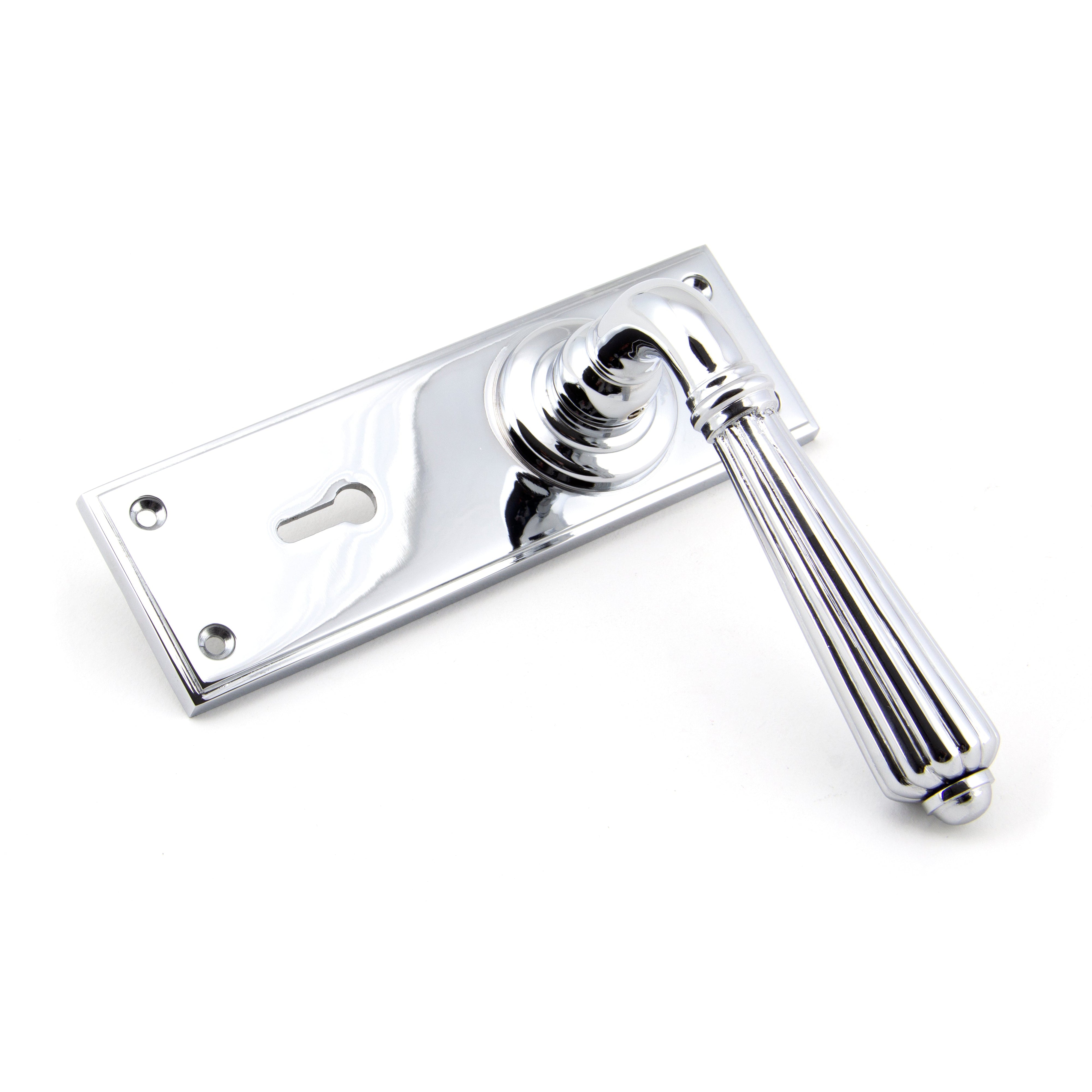 Polished Chrome Hinton Lever Lock Set | From The Anvil-Lever Lock-Yester Home