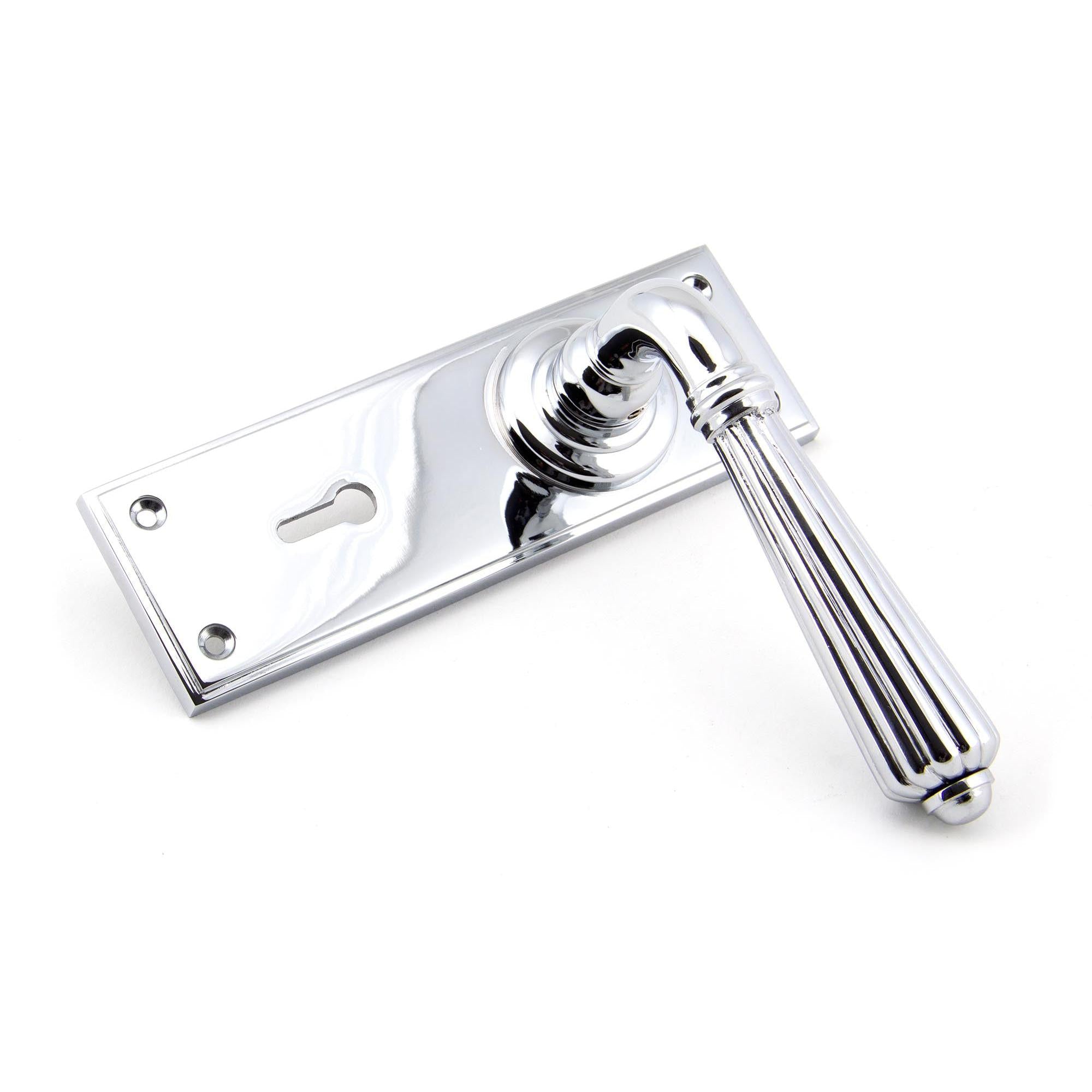 Polished Chrome Hinton Lever Lock Set | From The Anvil - Lever Lock - From The Anvil - Yester Home