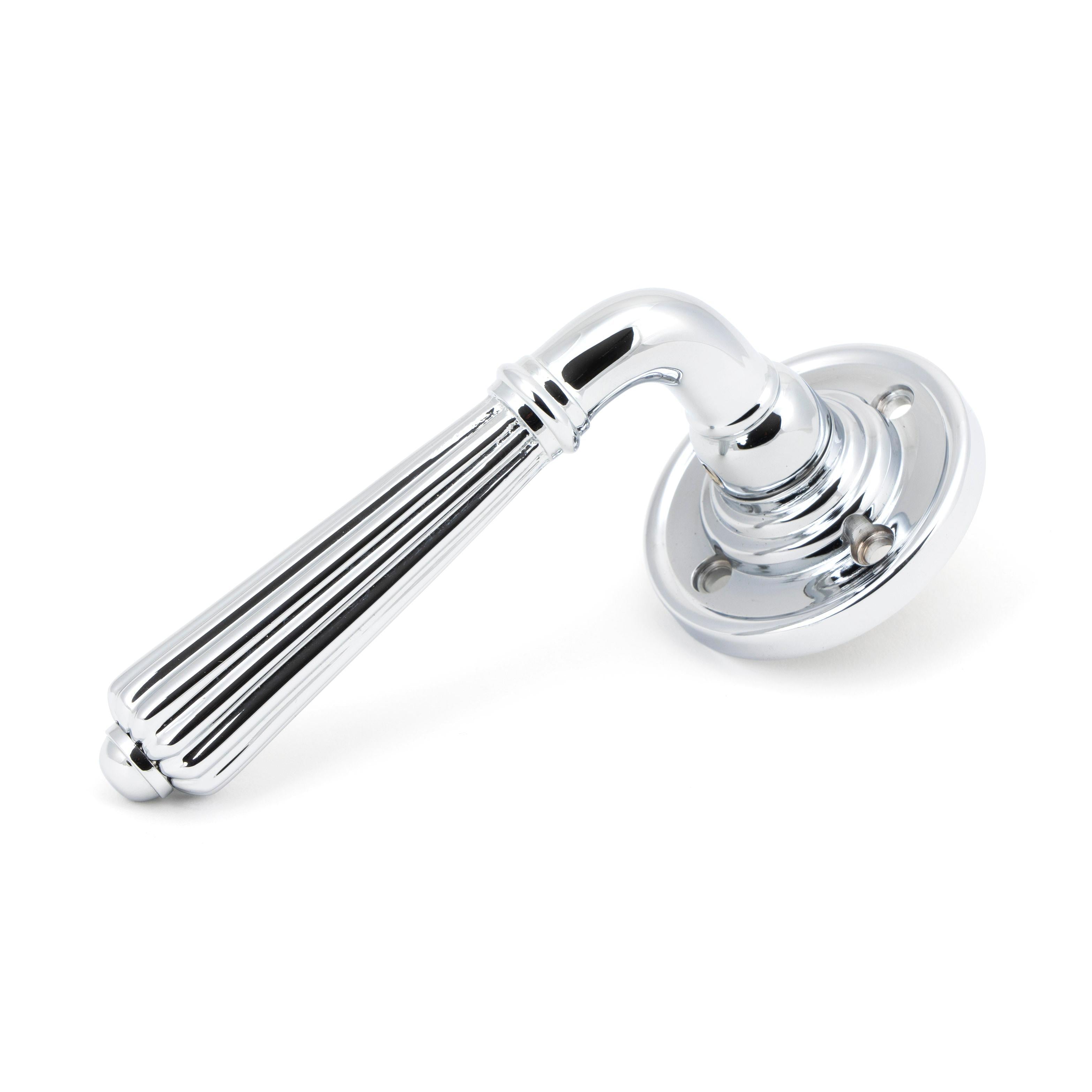 Polished Chrome Hinton Lever on Rose Set | From The Anvil - Lever on Rose - From The Anvil - Yester Home