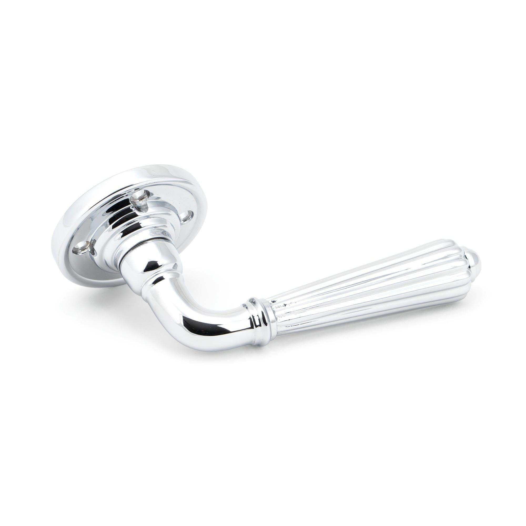 Polished Chrome Hinton Lever on Rose Set - Unsprung | From The Anvil - Lever on Rose - From The Anvil - Yester Home