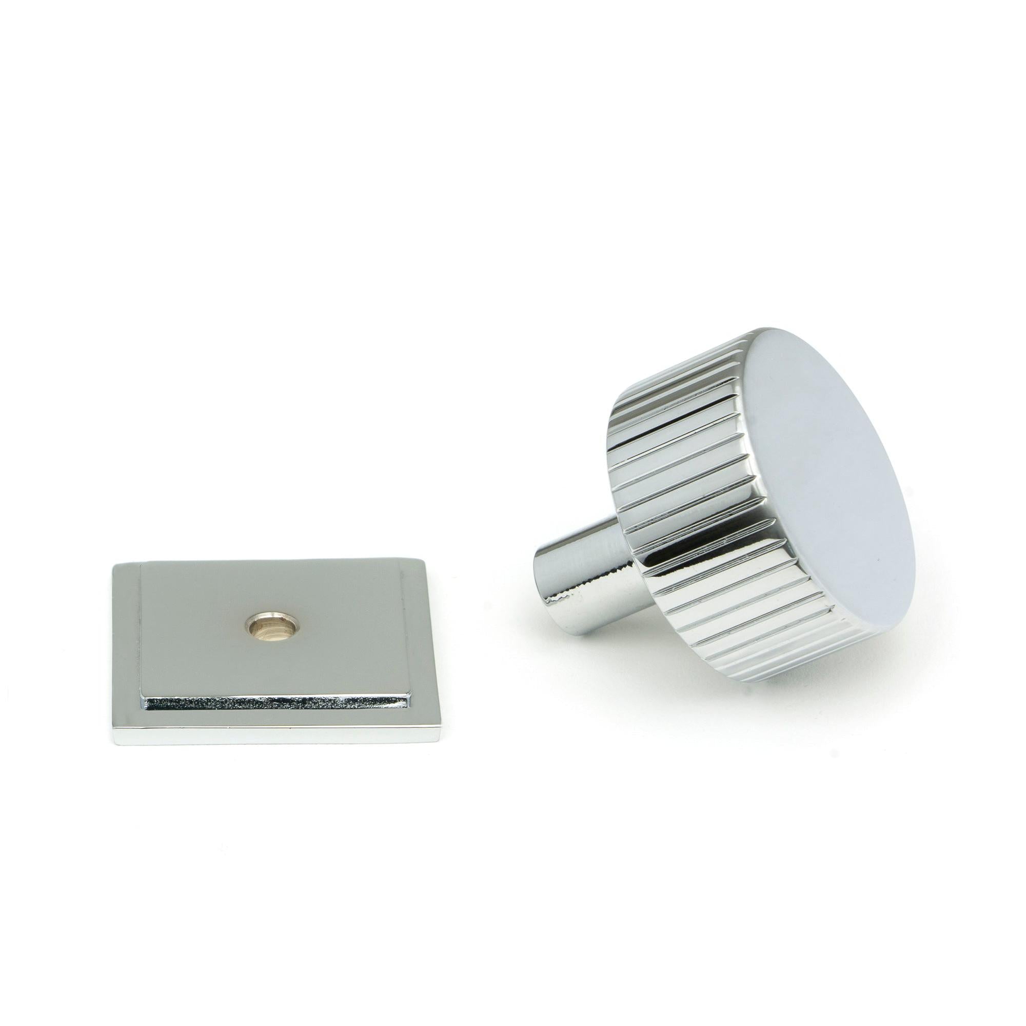 Polished Chrome Judd Cabinet Knob - 32mm (Square) | From The Anvil - Cabinet Knobs - From The Anvil - Yester Home