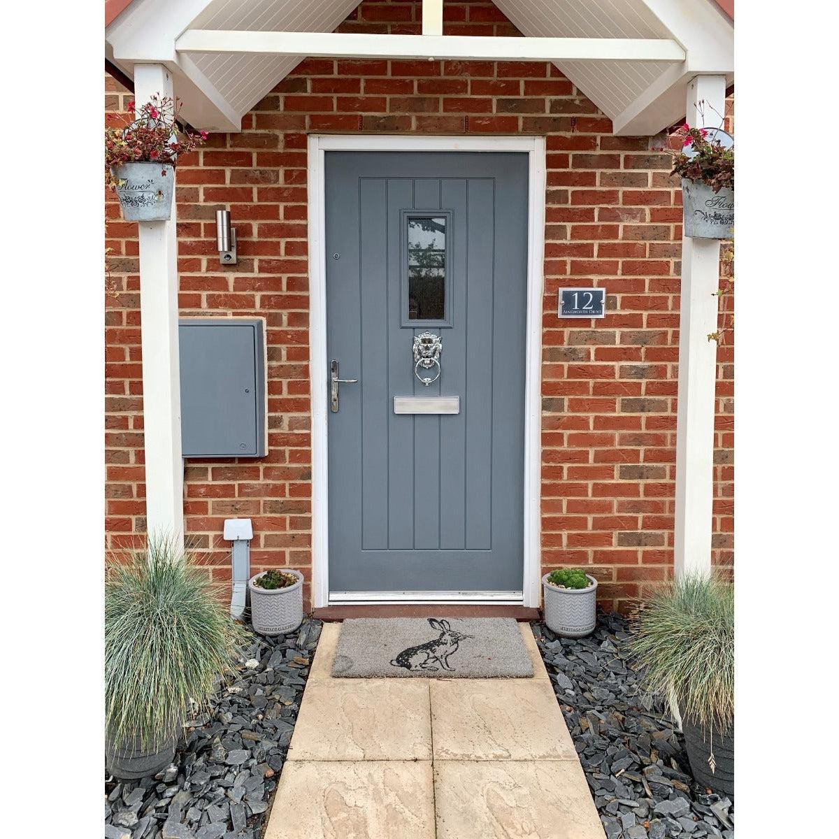 Polished Chrome Lion Head Door Knocker | From The Anvil-Bolt-Through Door Knockers-Yester Home