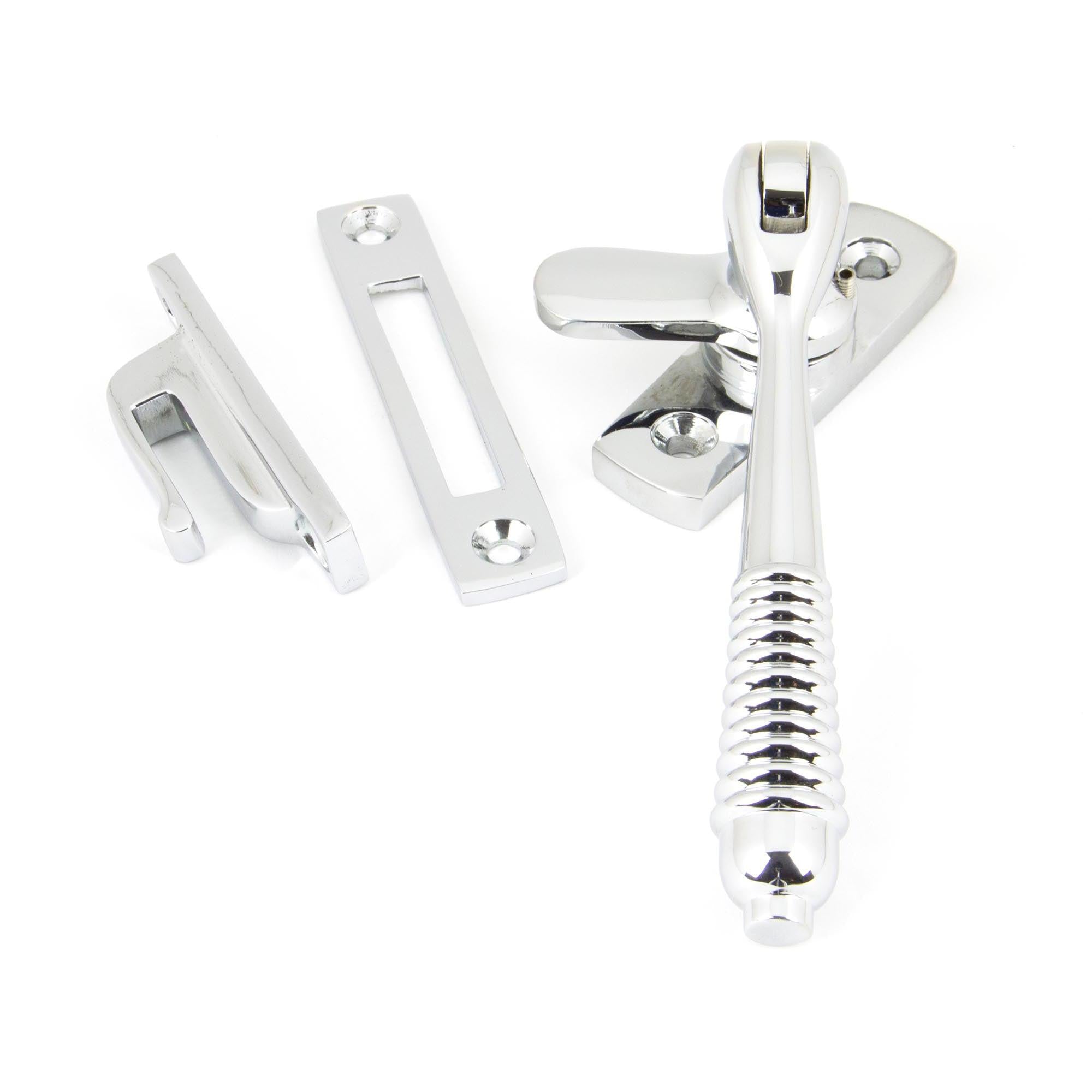 Polished Chrome Locking Reeded Fastener | From The Anvil - Locking Fasteners - From The Anvil - Yester Home