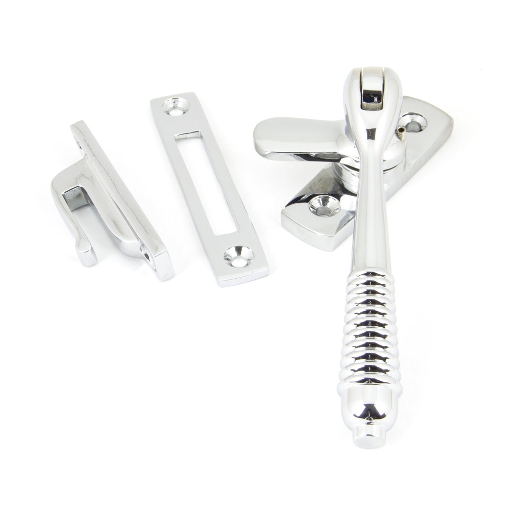 Polished Chrome Locking Reeded Fastener | From The Anvil-Locking Fasteners-Yester Home