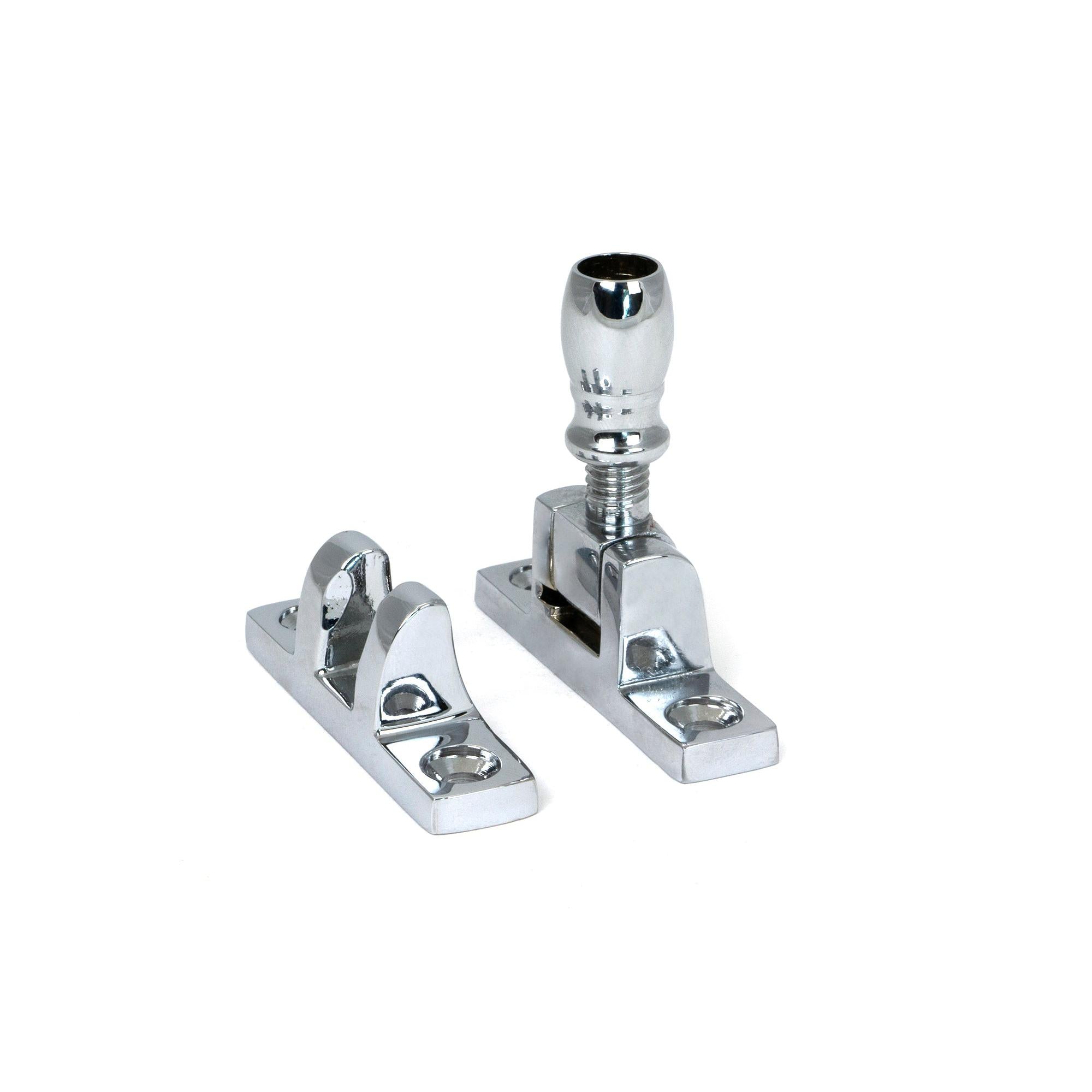 Polished Chrome Mushroom Brighton Fastener - Narrow (Square) | From The Anvil - Brighton Fasteners - From The Anvil - Yester Home