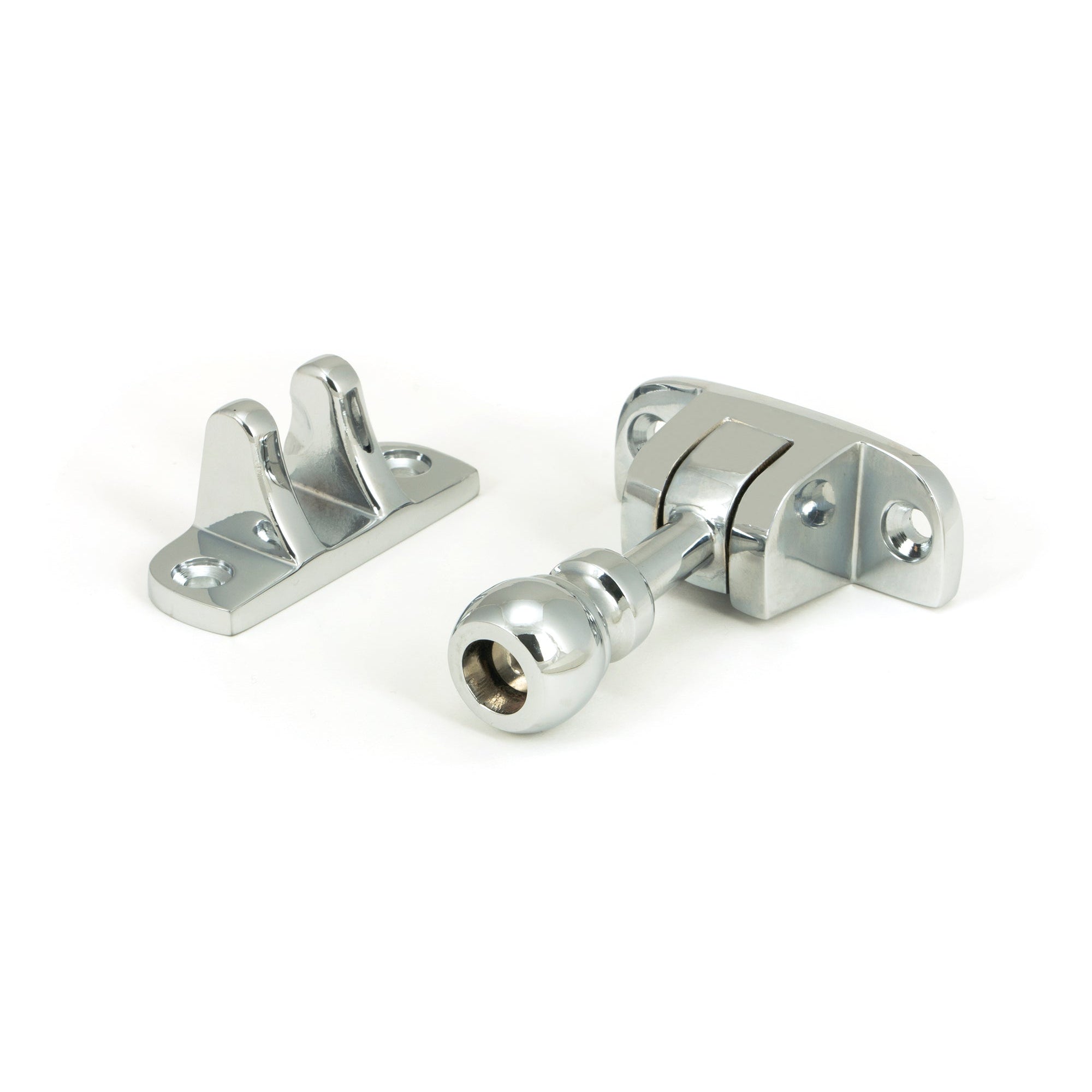 Polished Chrome Mushroom Brighton Fastener (Radiused) | From The Anvil-Fasteners-Yester Home