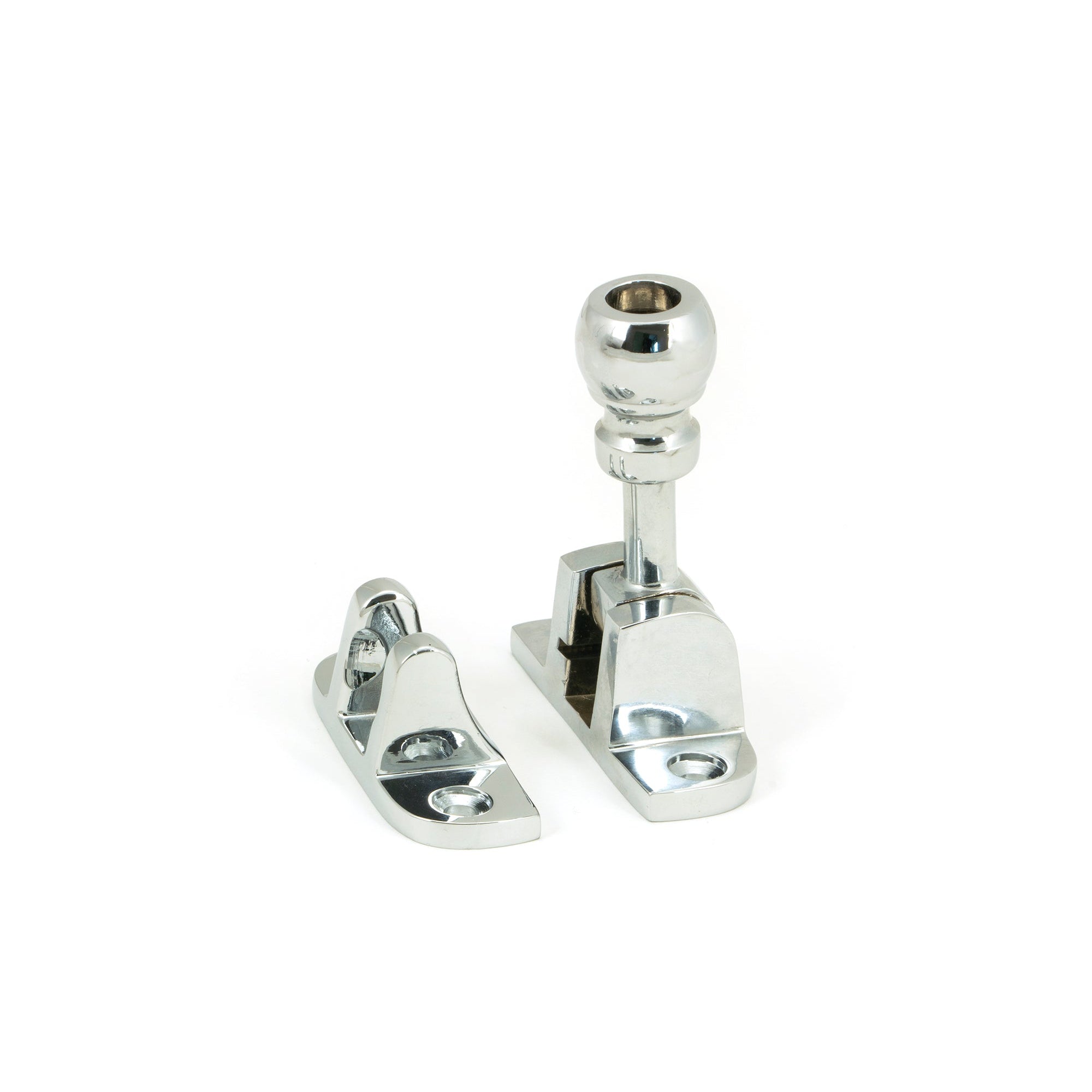Polished Chrome Mushroom Brighton Fastener (Radiused) | From The Anvil-Fasteners-Yester Home