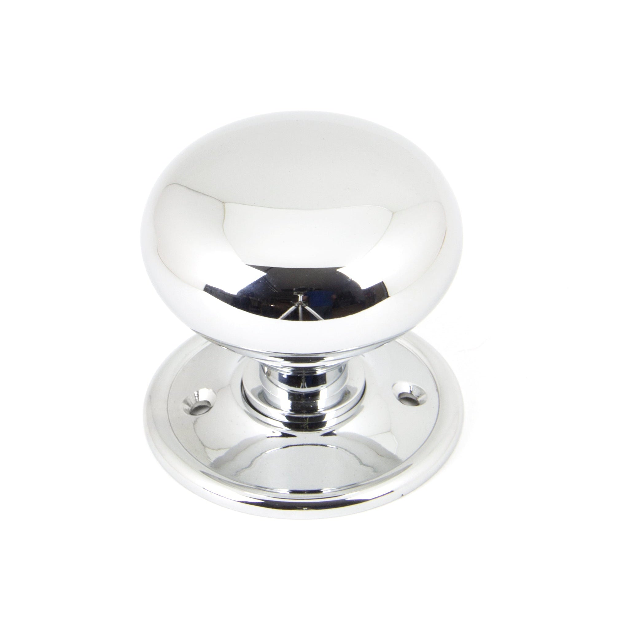 Polished Chrome Mushroom Mortice/Rim Knob Set | From The Anvil-Mortice Knobs-Yester Home