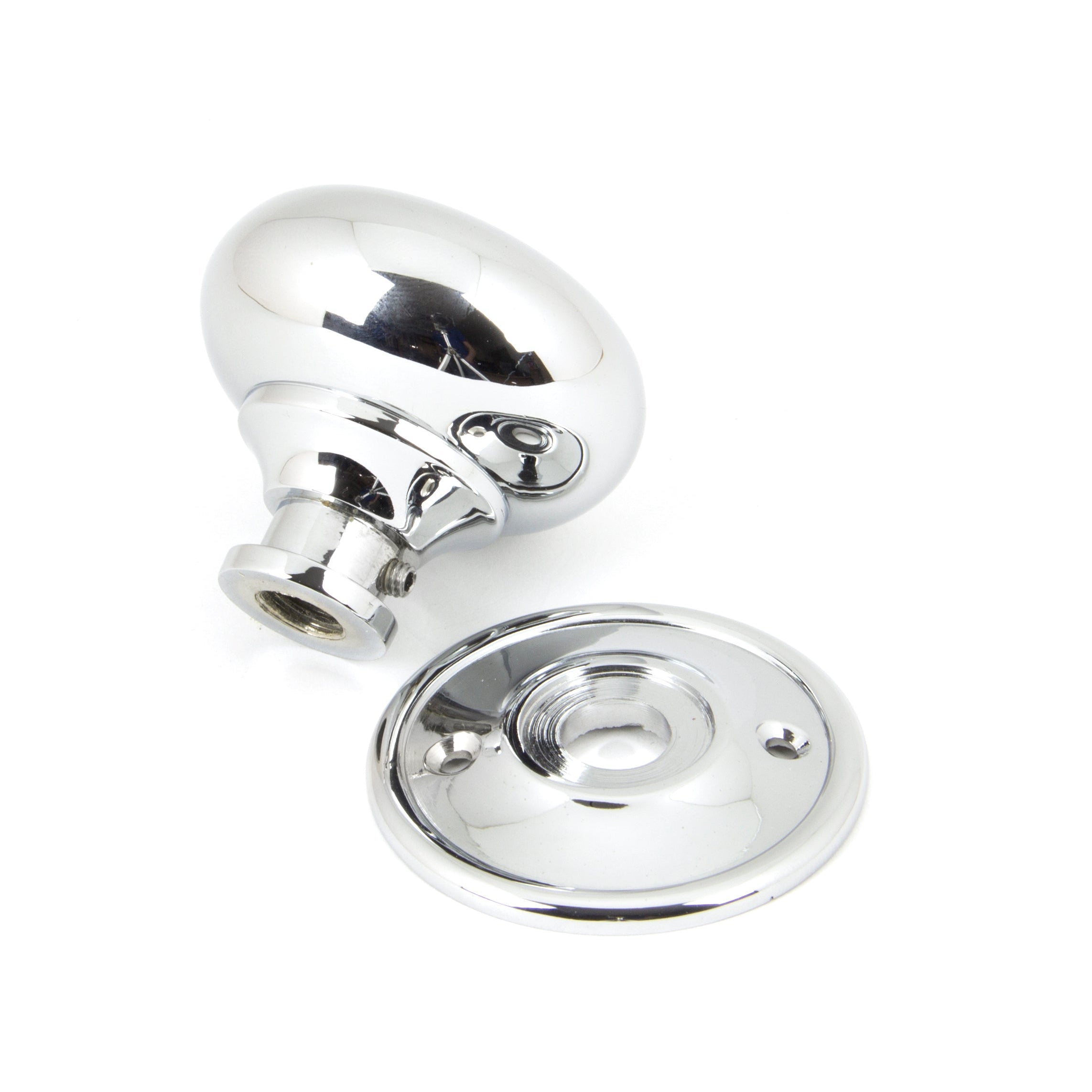 Polished Chrome Mushroom Mortice/Rim Knob Set | From The Anvil-Mortice Knobs-Yester Home