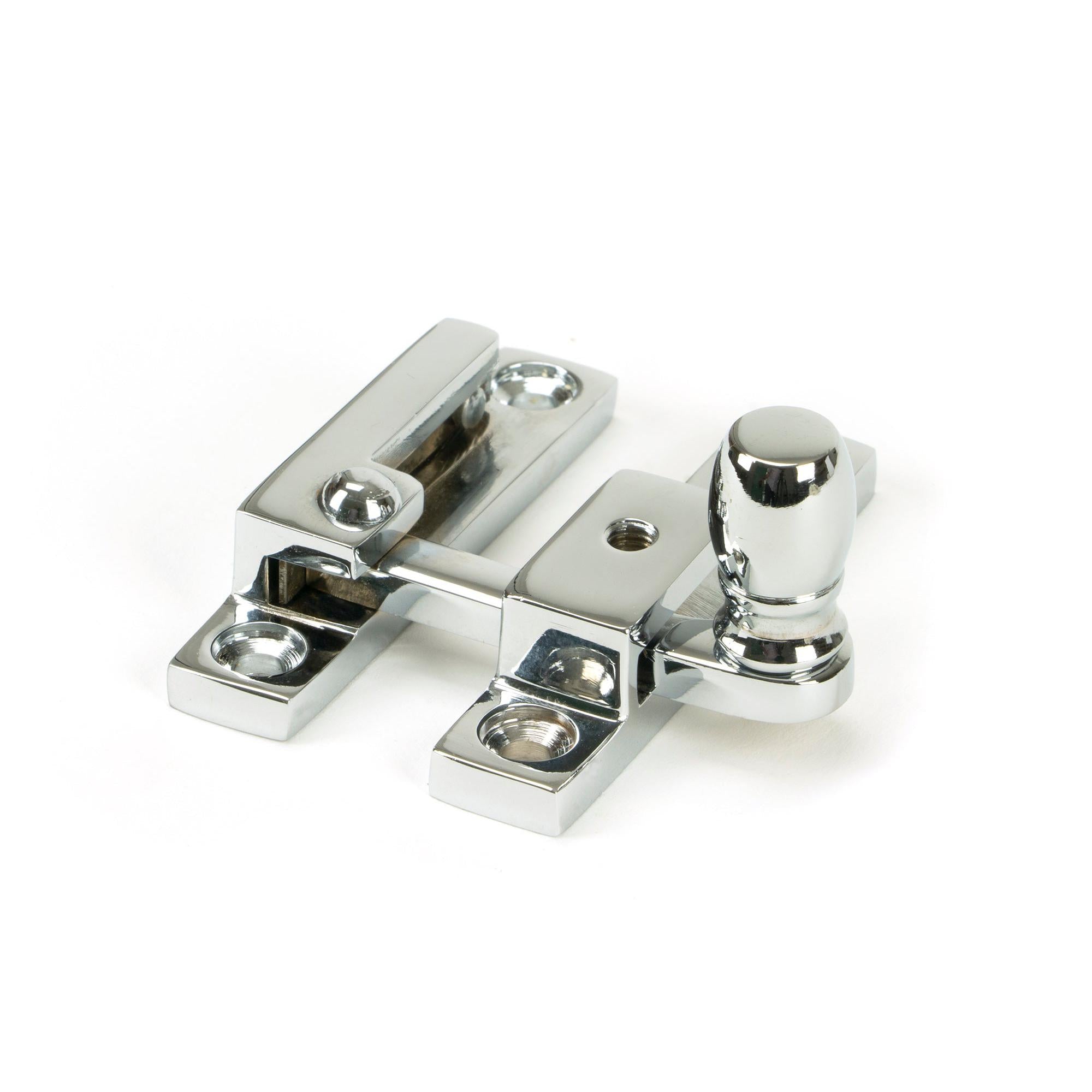 Polished Chrome Mushroom Quadrant Fastener - Narrow | From The Anvil - Quadrant Fasteners - From The Anvil - Yester Home