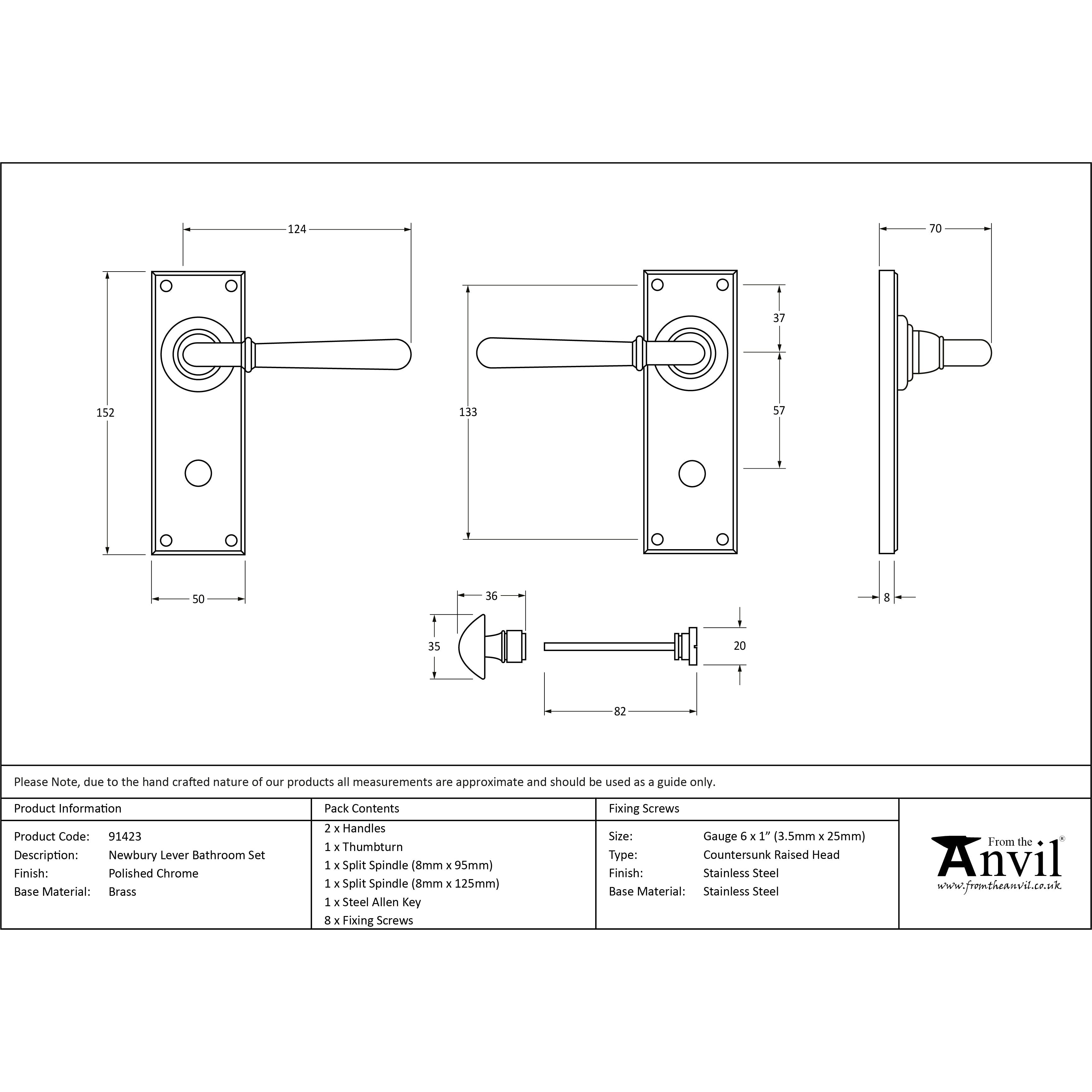 Polished Chrome Newbury Lever Bathroom Set | From The Anvil-Lever Bathroom-Yester Home