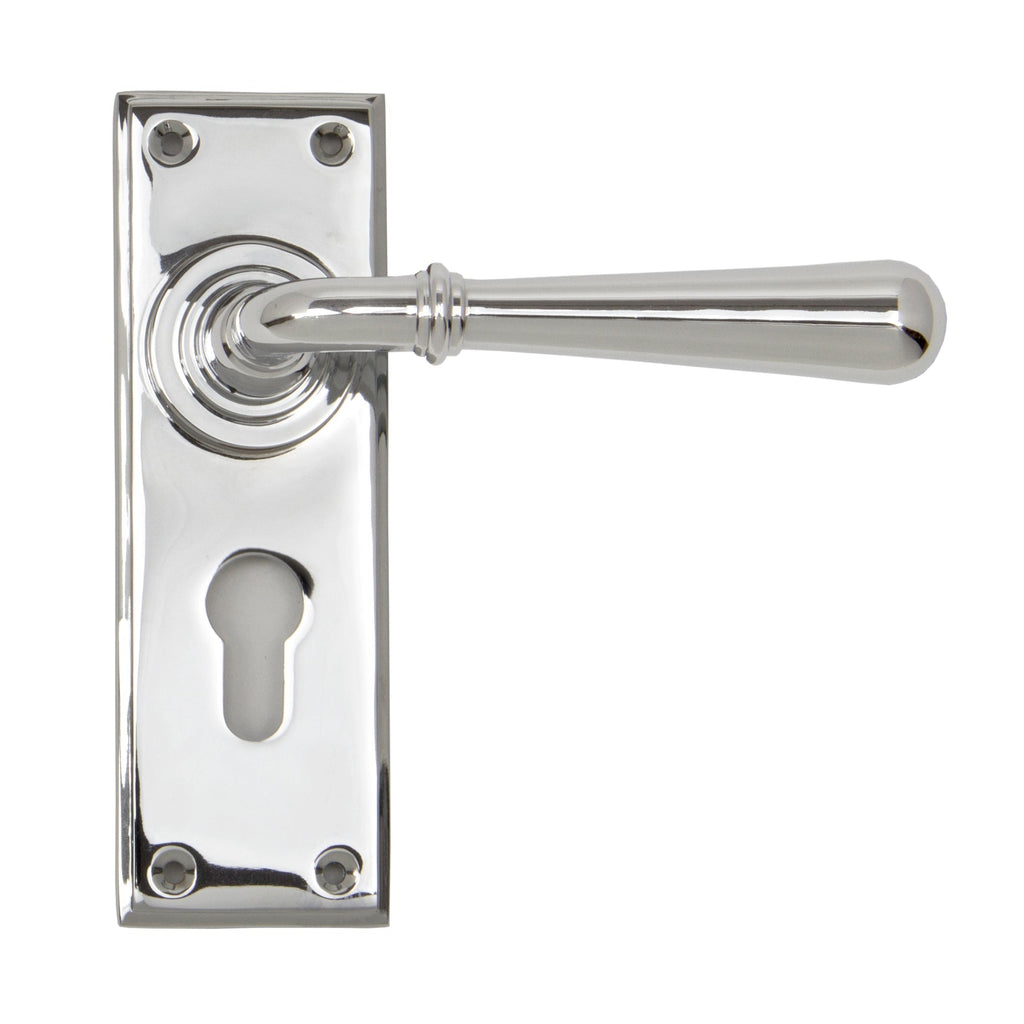 Polished Chrome Newbury Lever Euro Lock Set | From The Anvil-Lever Euro-Yester Home