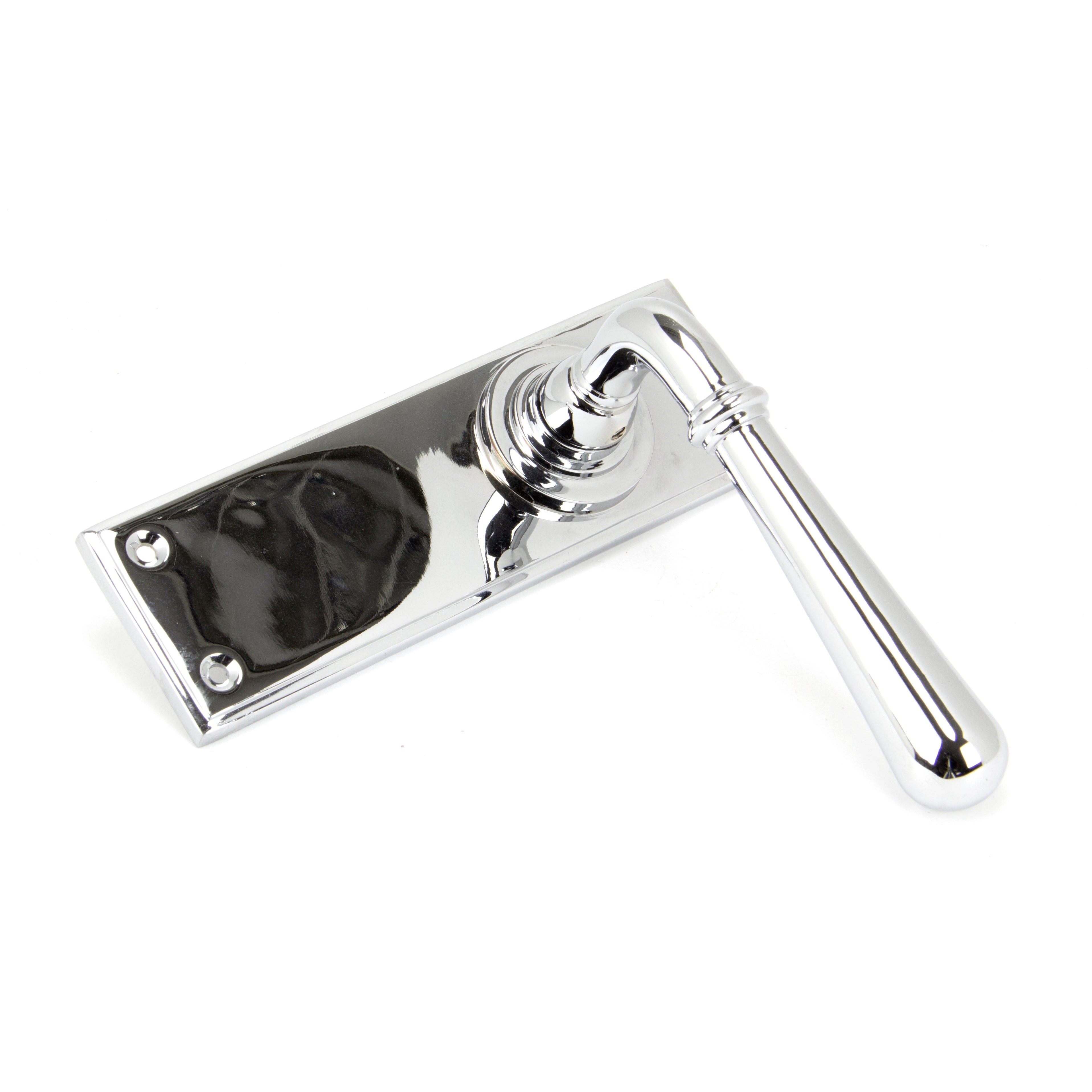 Polished Chrome Newbury Lever Latch Set | From The Anvil-Lever Latch-Yester Home