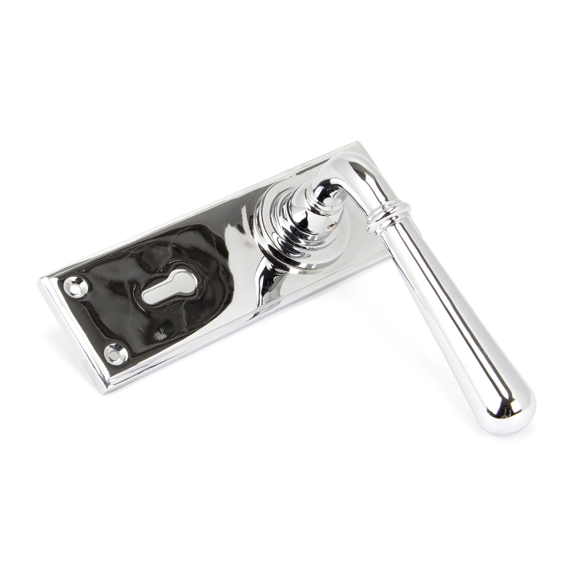 Polished Chrome Newbury Lever Lock Set | From The Anvil - Lever Lock - From The Anvil - Yester Home