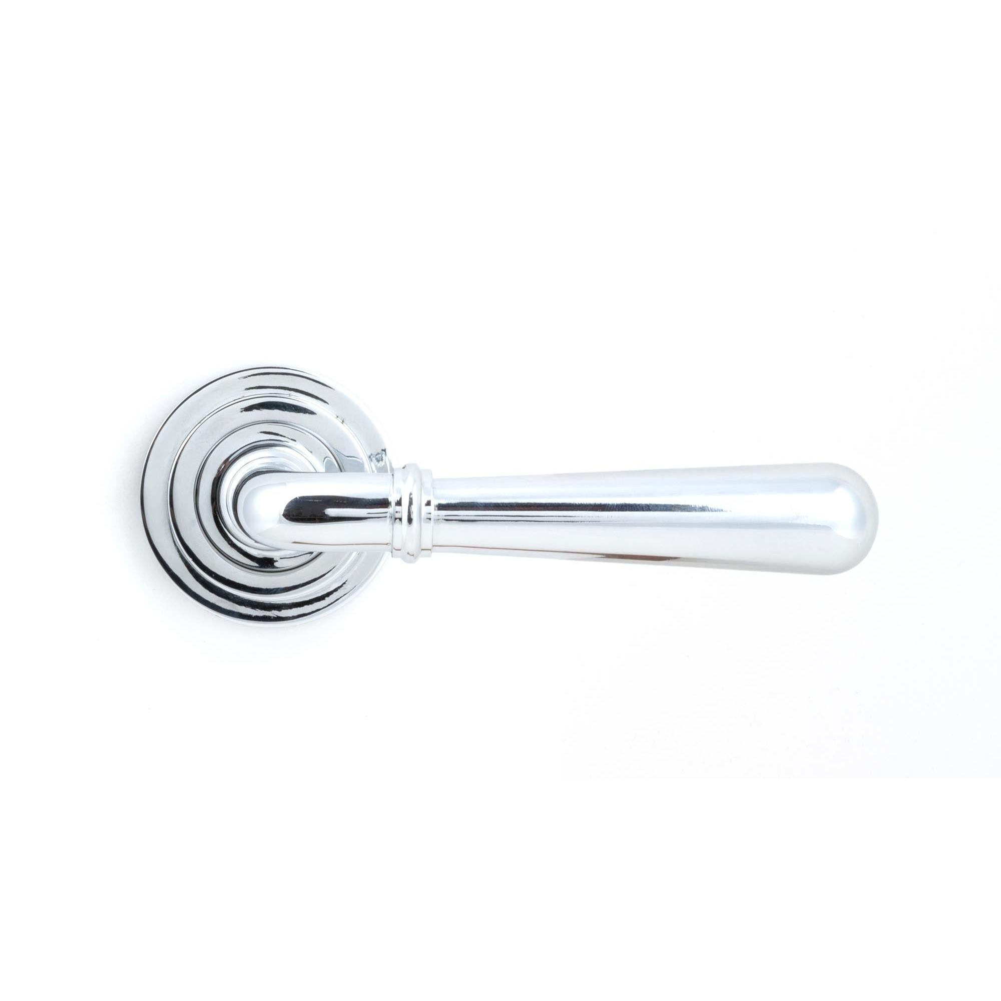 Polished Chrome Newbury Lever on Rose Set (Art Deco) - Unsprung | From The Anvil - Concealed - From The Anvil - Yester Home