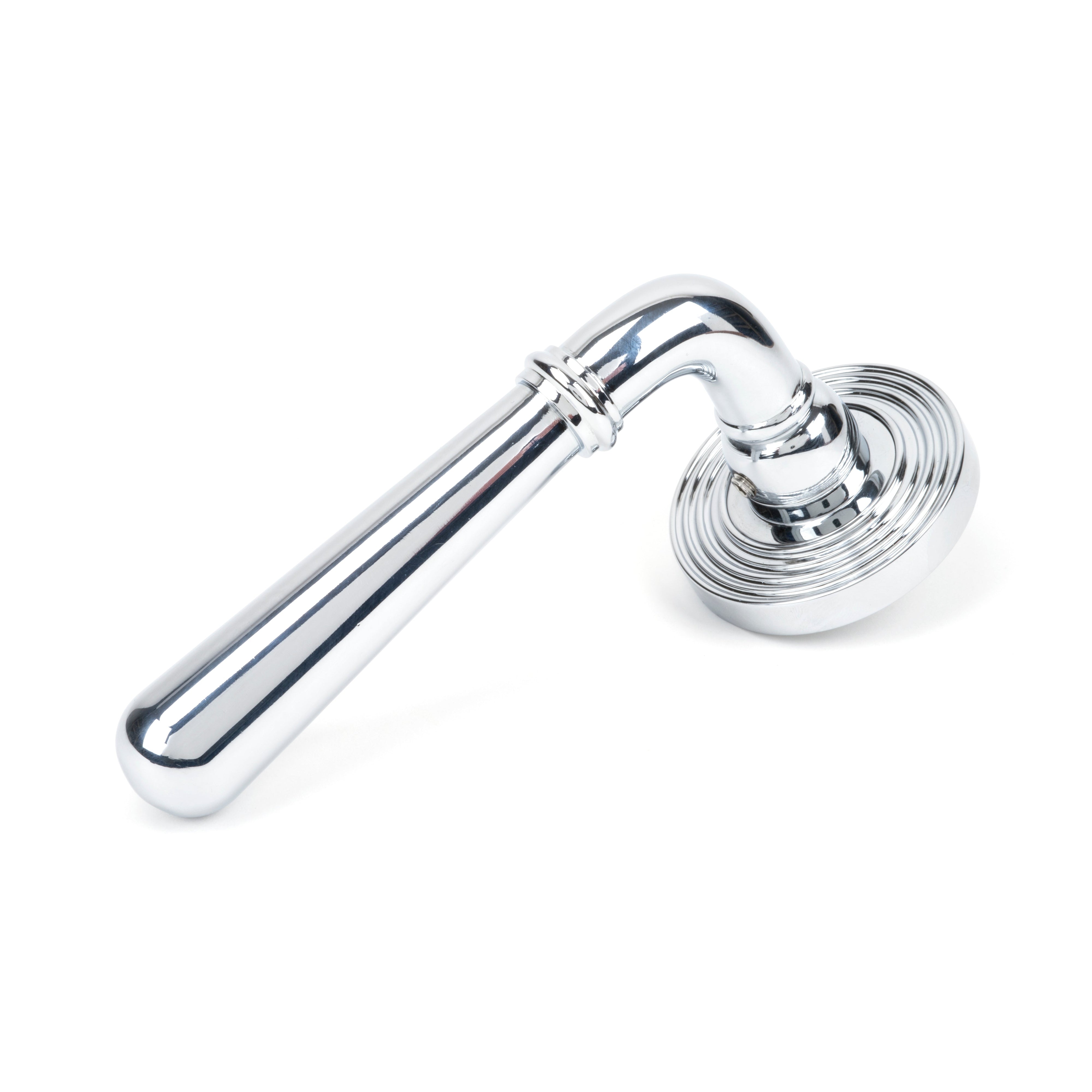 Polished Chrome Newbury Lever on Rose Set (Beehive) | From The Anvil-Concealed-Yester Home