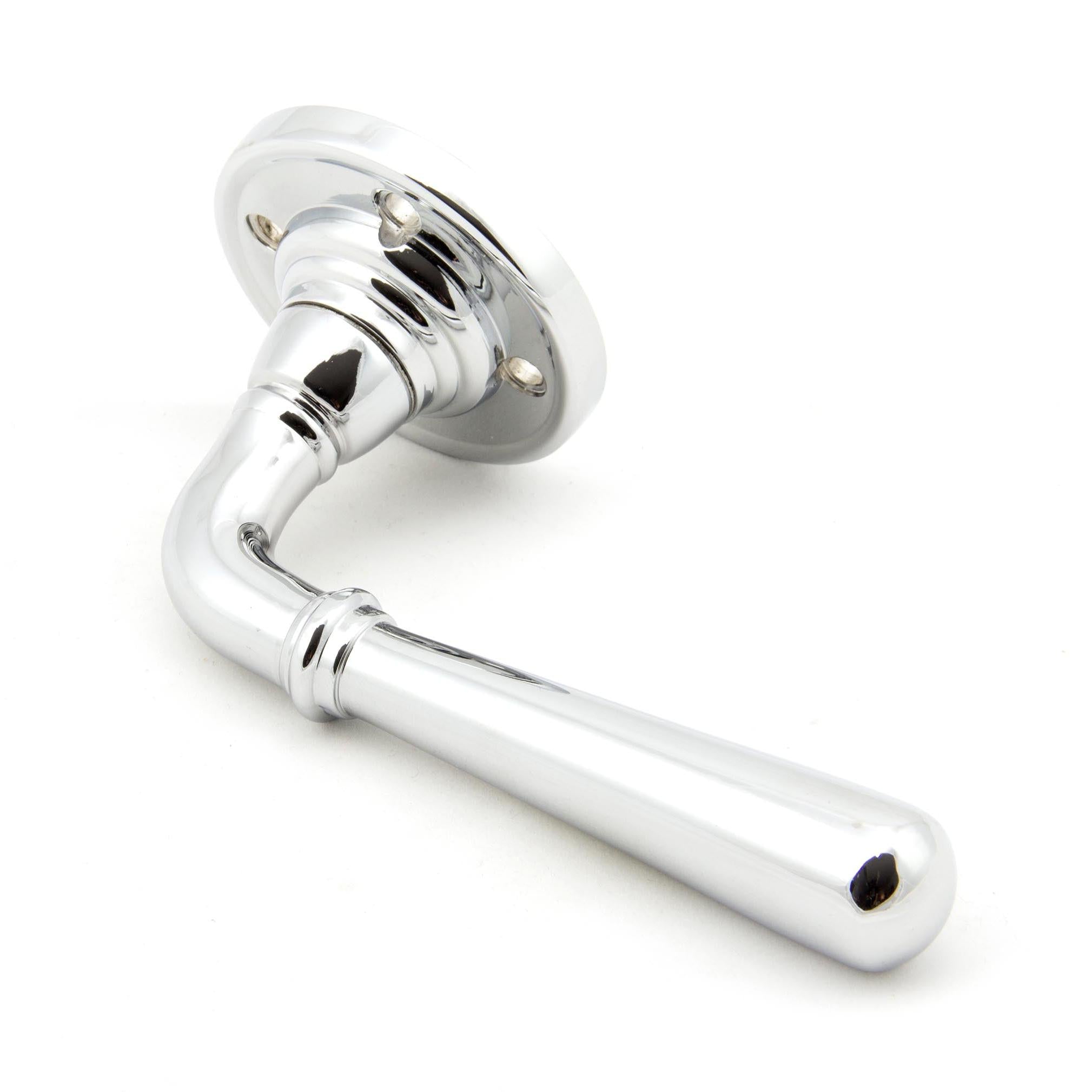 Polished Chrome Newbury Lever on Rose Set | From The Anvil - Lever on Rose - From The Anvil - Yester Home