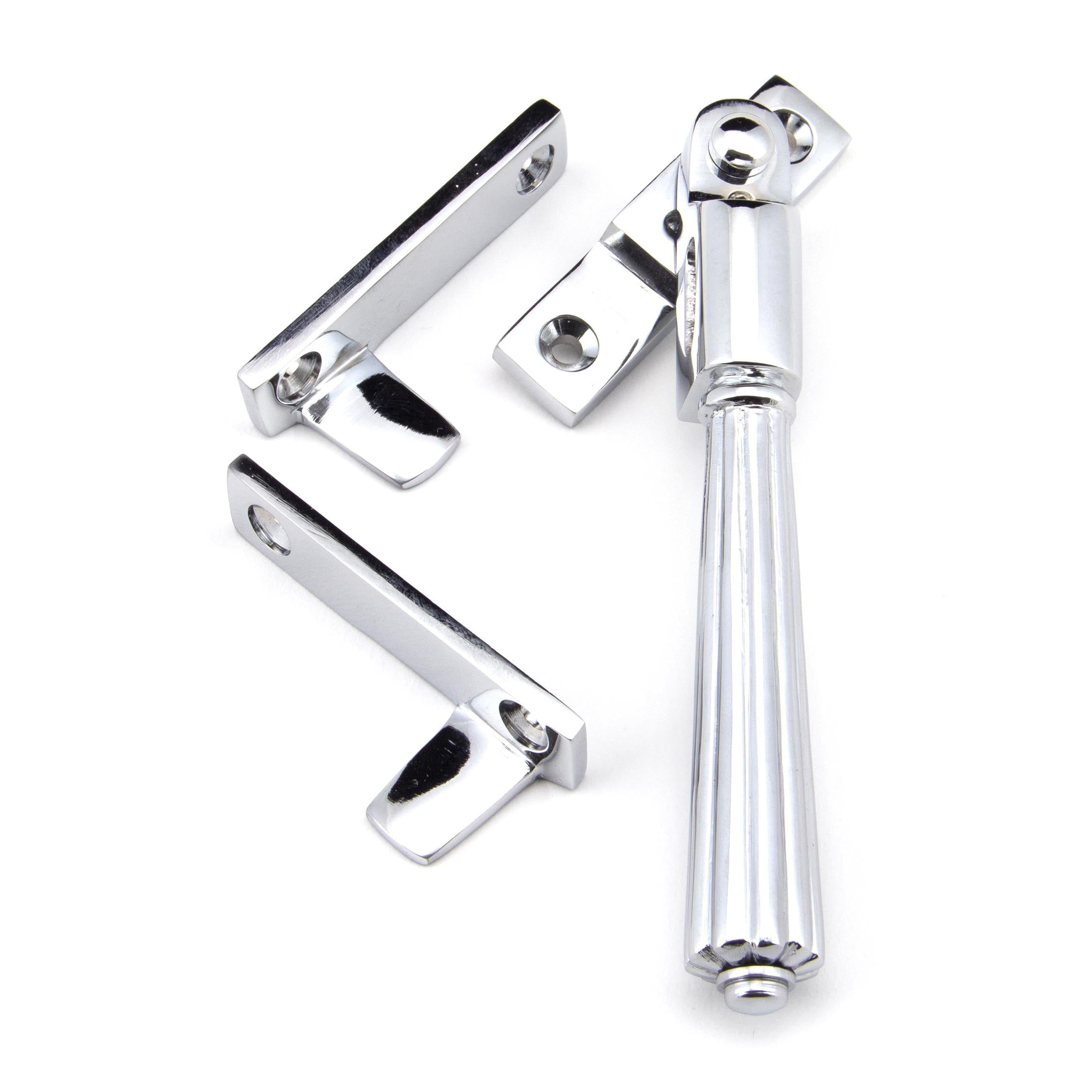Polished Chrome Night-Vent Locking Hinton Fastener | From The Anvil - Night-Vent Fasteners - From The Anvil - Yester Home