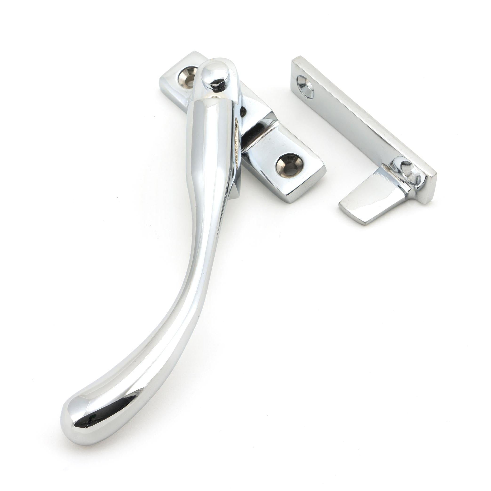 Polished Chrome Night-Vent Locking Peardrop Fastener - LH | From The Anvil - Night-Vent Fasteners - From The Anvil - Yester Home