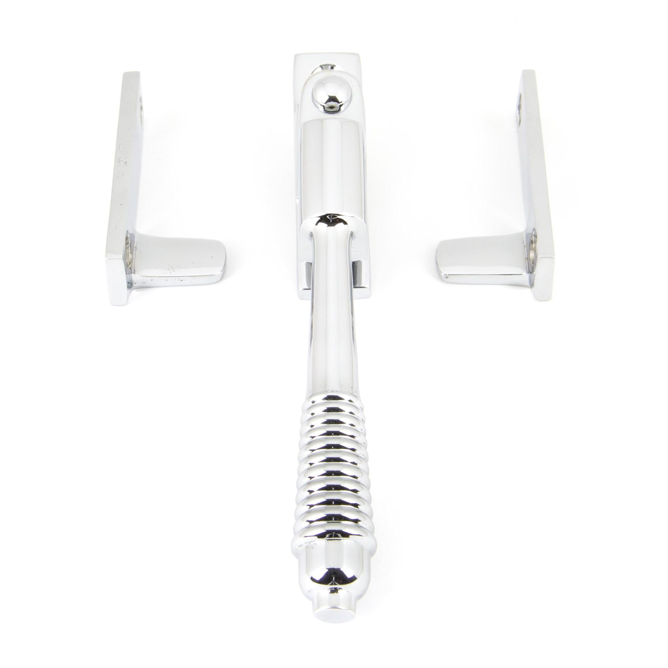 Polished Chrome Night-Vent Locking Reeded Fastener | From The Anvil - Night-Vent Fasteners - From The Anvil - Yester Home