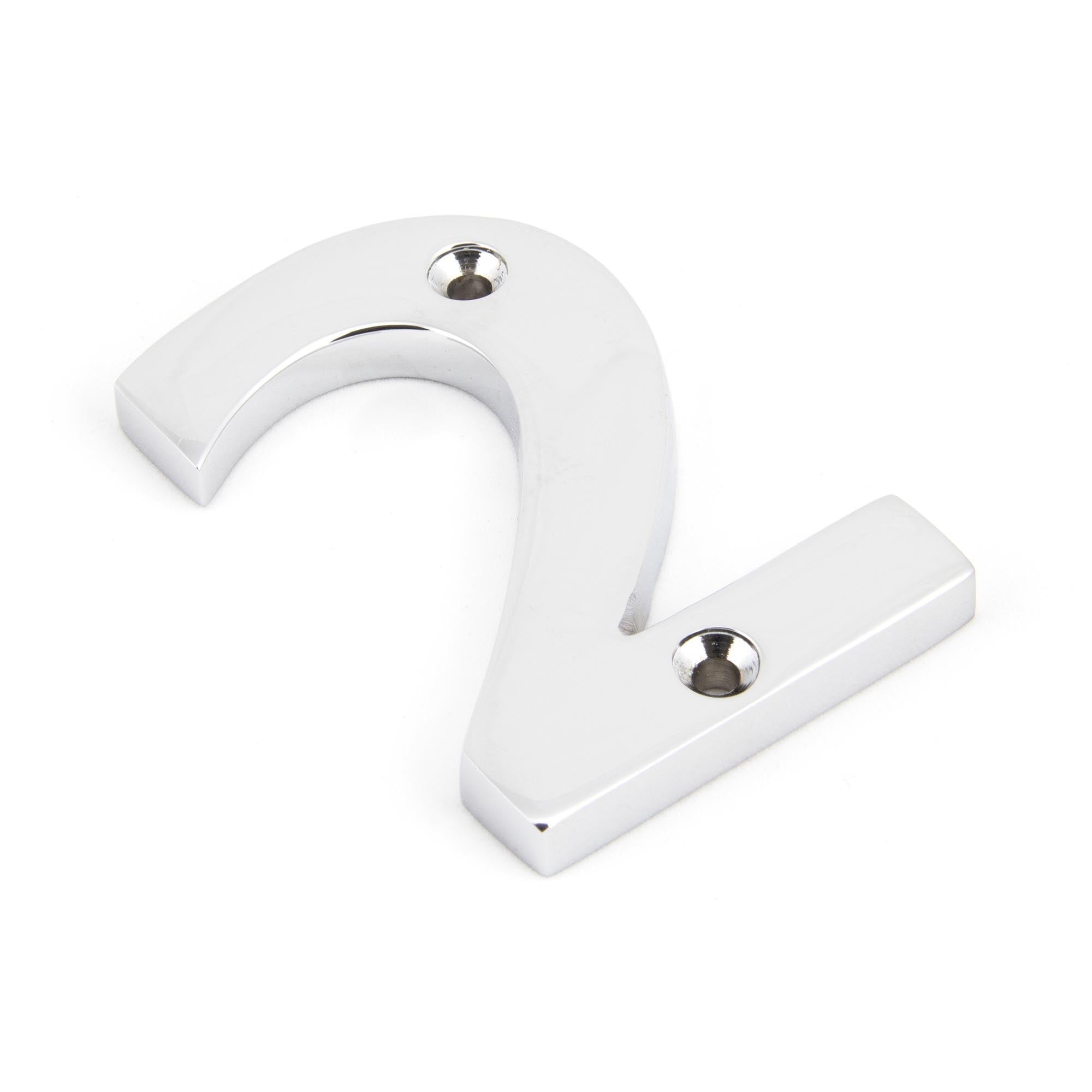 Polished Chrome Numeral 2 | From The Anvil - Numerals - From The Anvil - Yester Home
