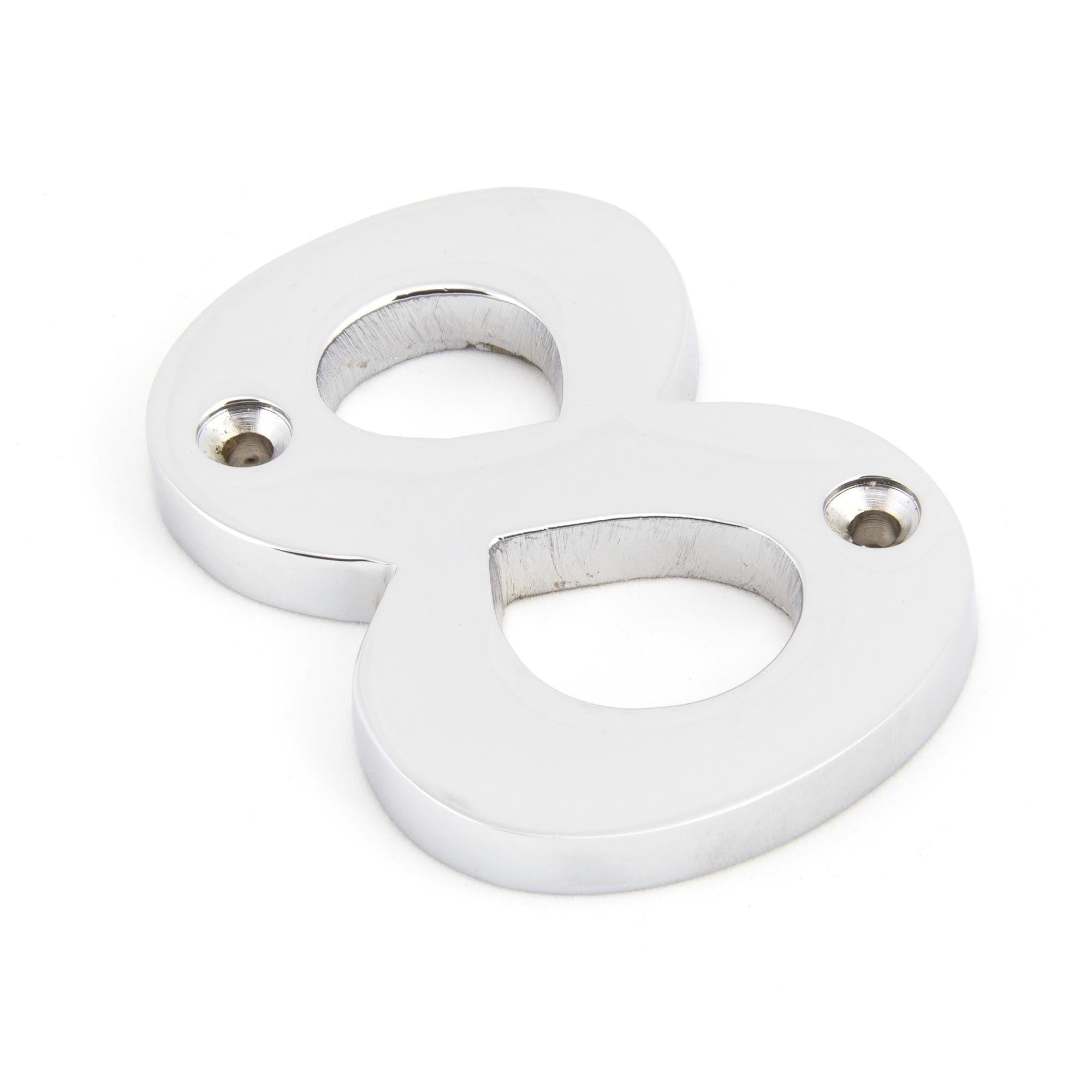 Polished Chrome Numeral 8 | From The Anvil - Numerals - From The Anvil - Yester Home