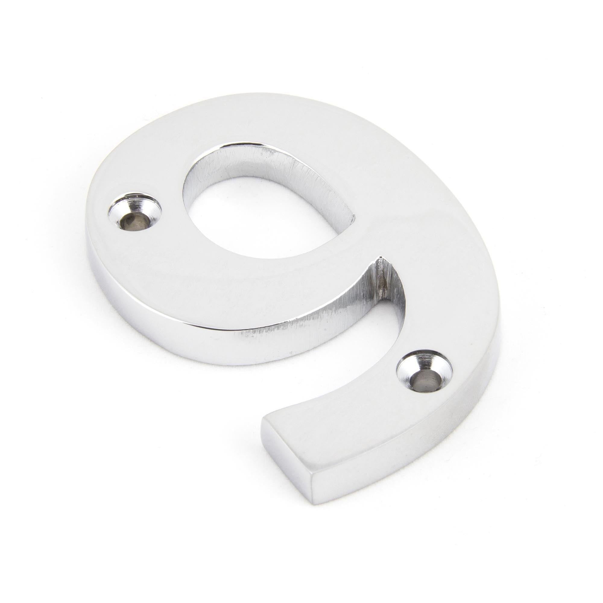 Polished Chrome Numeral 9 | From The Anvil - Numerals - From The Anvil - Yester Home