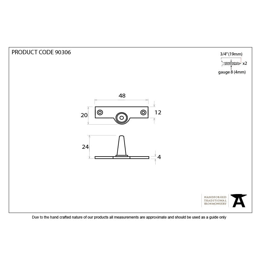 Polished Chrome Offset Stay Pin | From The Anvil-Stay Pins-Yester Home