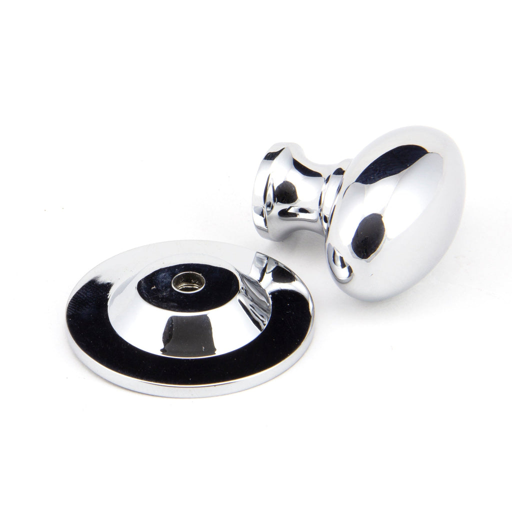 Polished Chrome Oval Cabinet Knob 33mm | From The Anvil-Cabinet Knobs-Yester Home