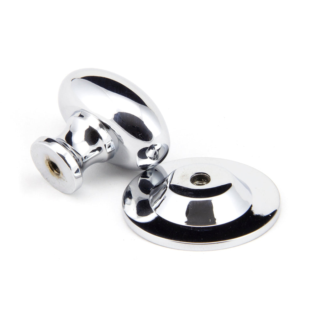 Polished Chrome Oval Cabinet Knob 33mm | From The Anvil-Cabinet Knobs-Yester Home