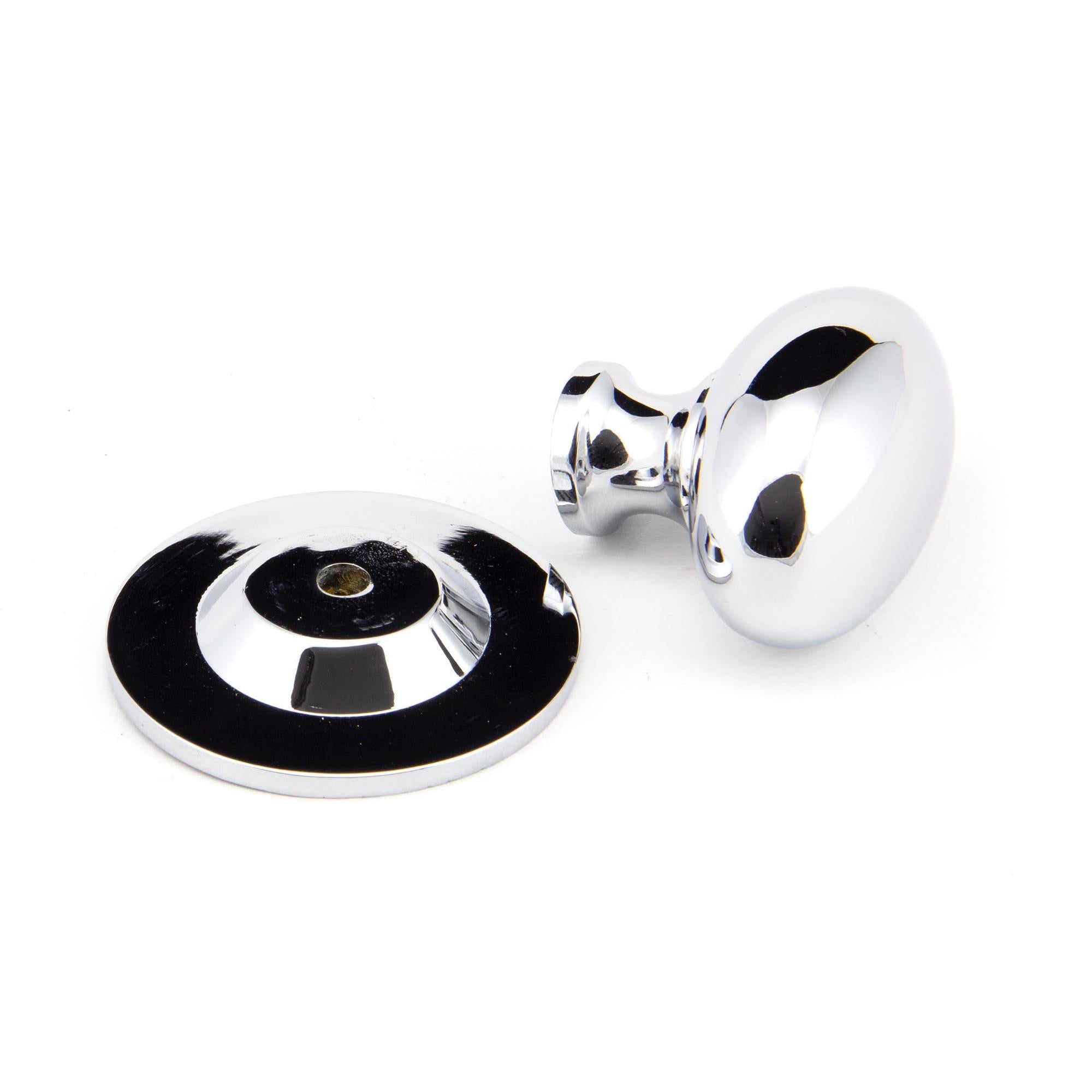 Polished Chrome Oval Cabinet Knob 40mm | From The Anvil - Cabinet Knobs - From The Anvil - Yester Home