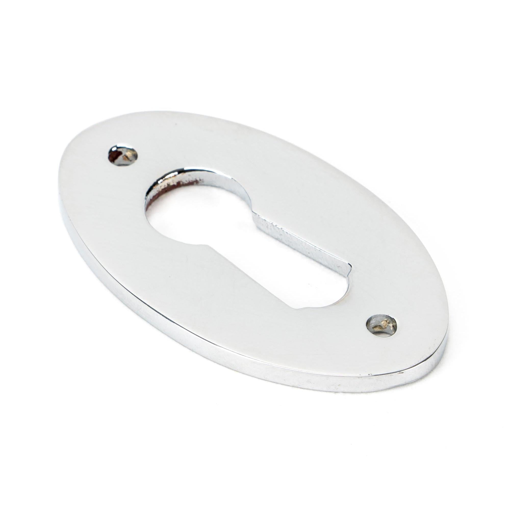 Polished Chrome Oval Escutcheon | From The Anvil - Escutcheons - From The Anvil - Yester Home