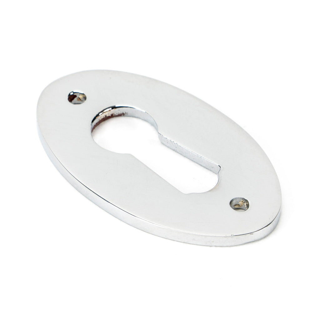 Polished Chrome Oval Escutcheon | From The Anvil-Escutcheons-Yester Home