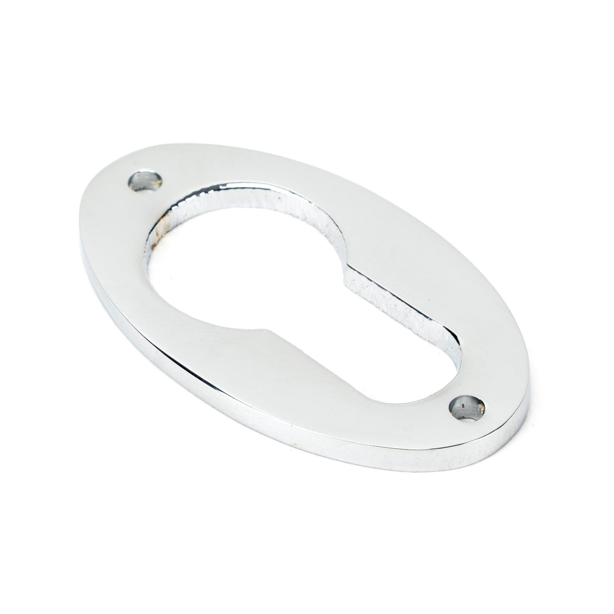Polished Chrome Oval Euro Escutcheon | From The Anvil - Euro Escutcheons - From The Anvil - Yester Home