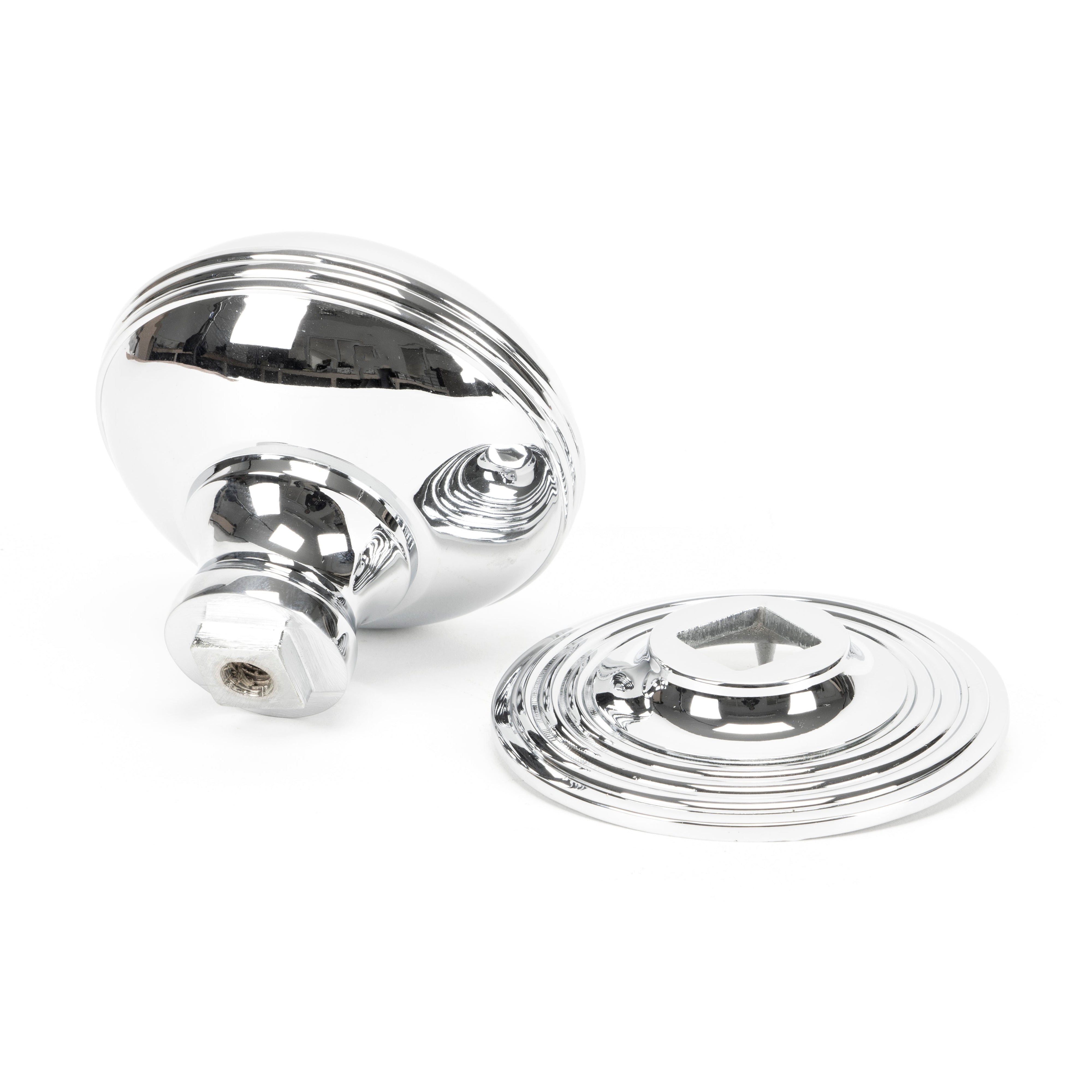 Polished Chrome Prestbury Centre Door Knob | From The Anvil-Centre Door Knobs-Yester Home