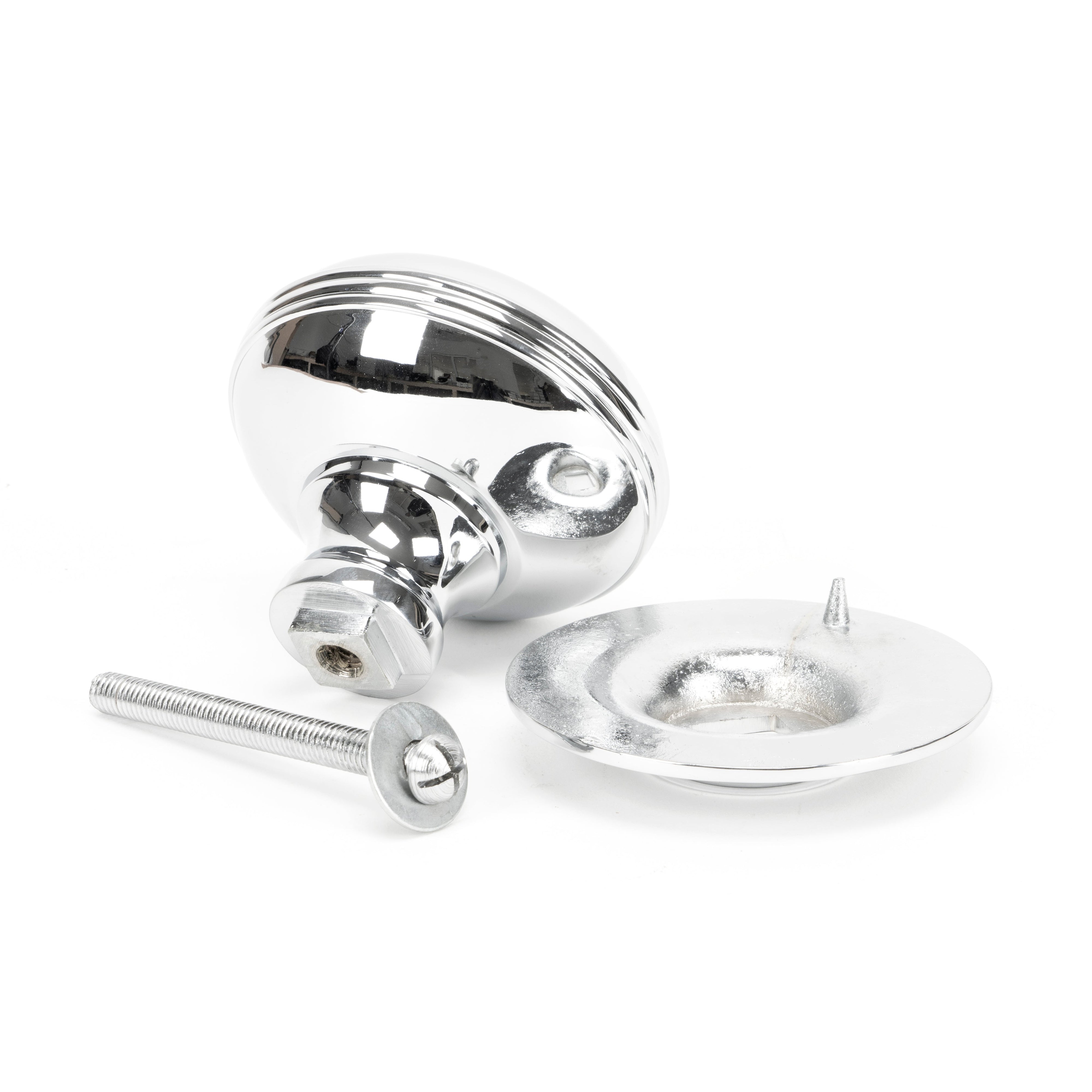 Polished Chrome Prestbury Centre Door Knob | From The Anvil-Centre Door Knobs-Yester Home