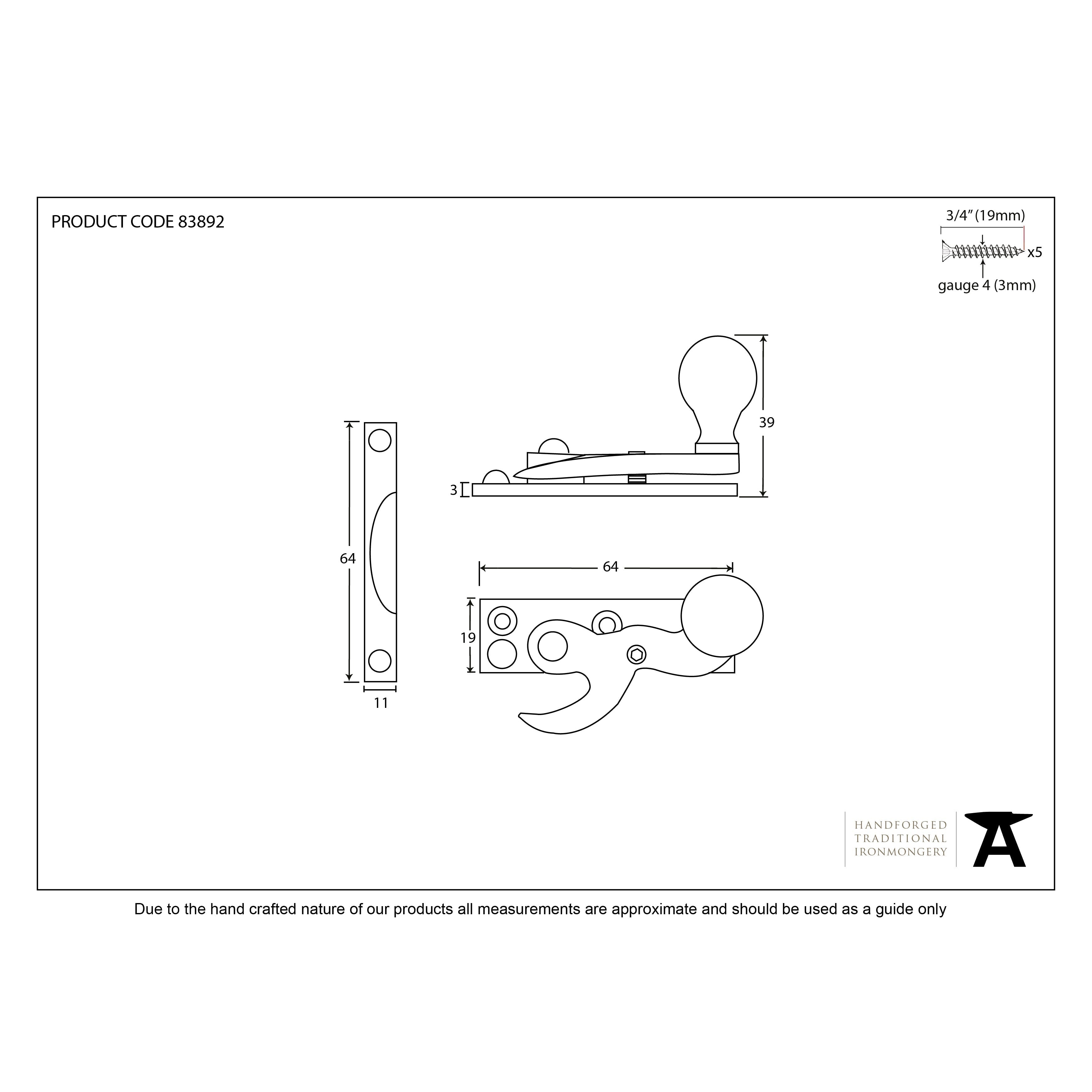 Polished Chrome Prestbury Sash Hook Fastener | From The Anvil-Sash Hook Fasteners-Yester Home
