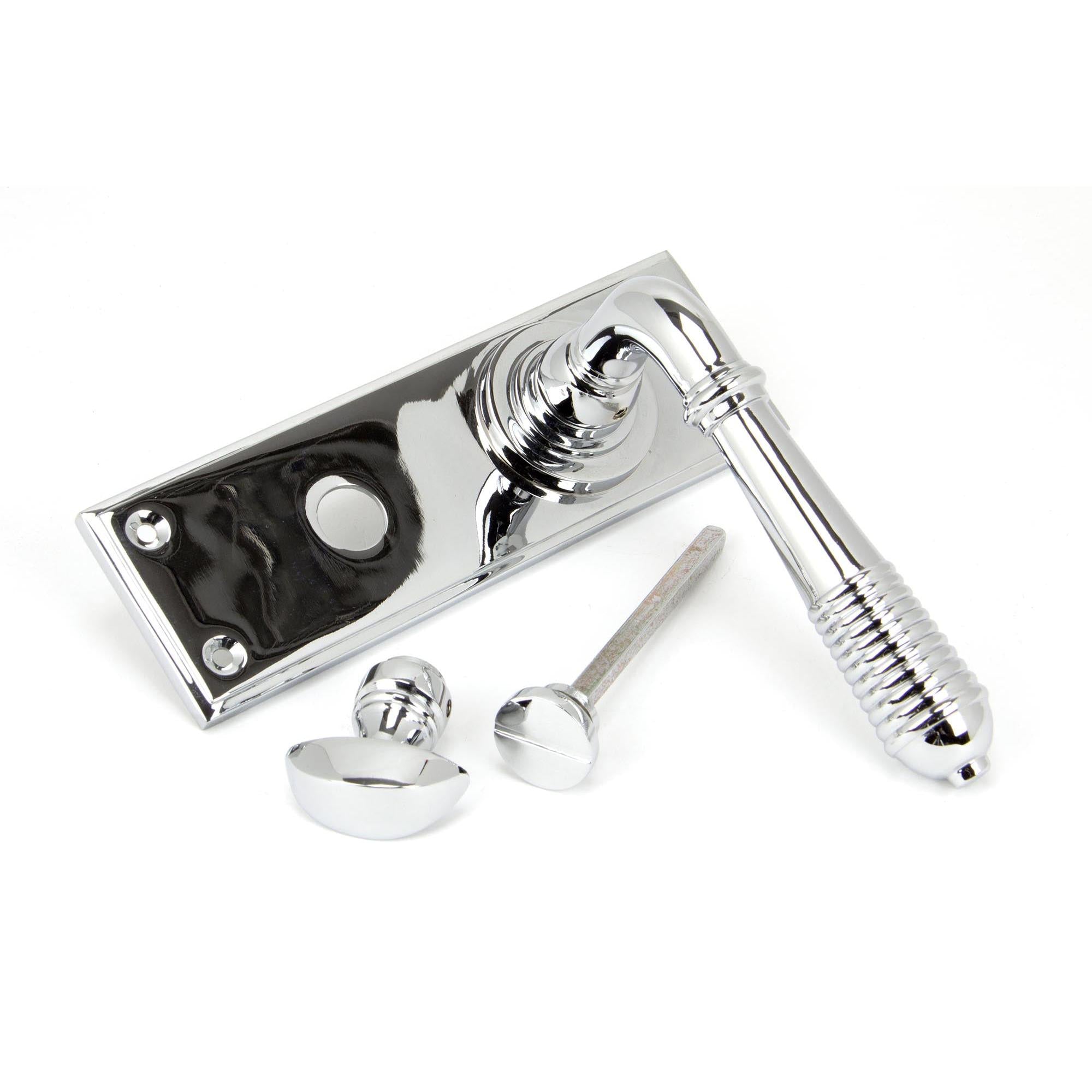 Polished Chrome Reeded Lever Bathroom Set | From The Anvil - Lever Bathroom - From The Anvil - Yester Home