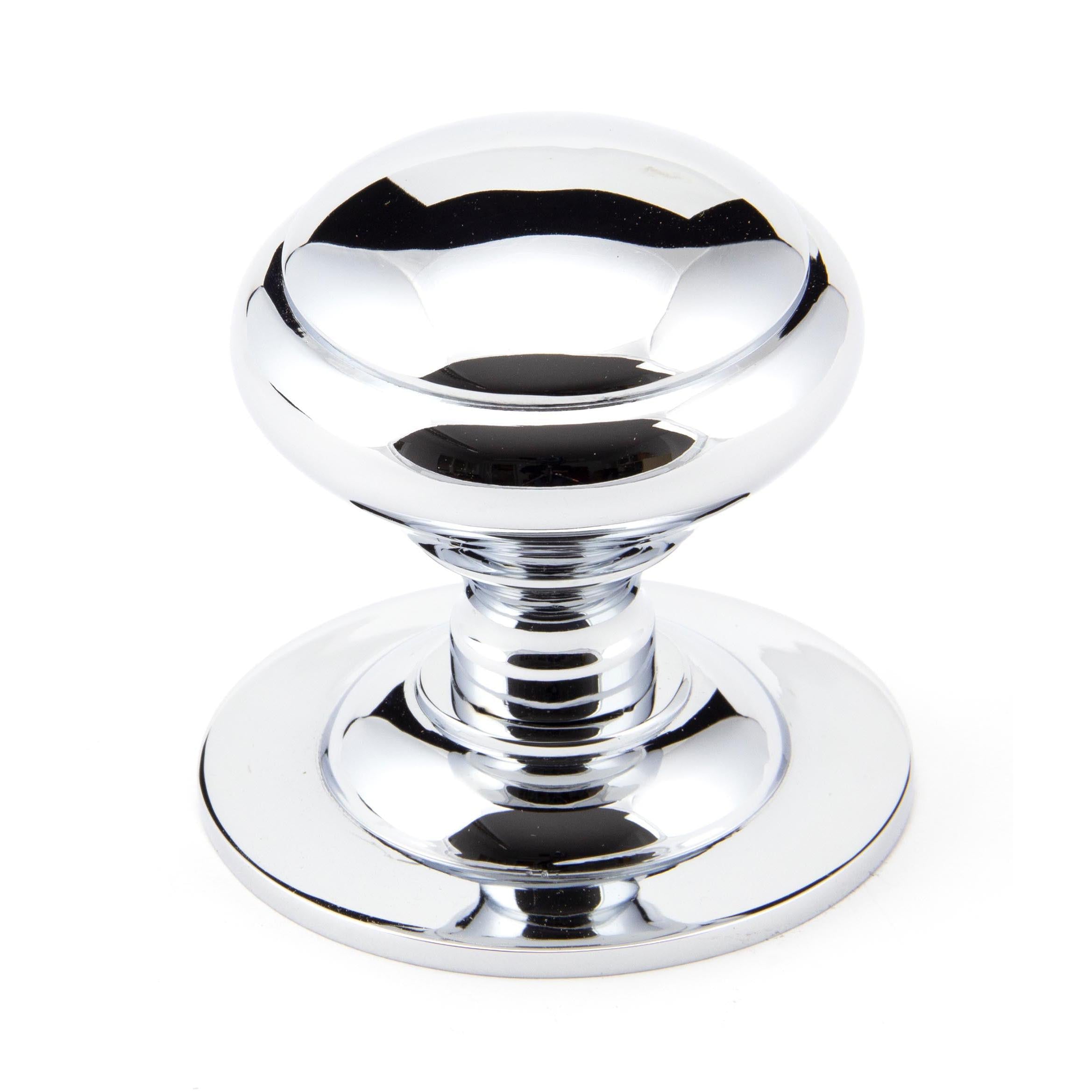 Polished Chrome Round Centre Door Knob | From The Anvil - Centre Door Knobs - From The Anvil - Yester Home
