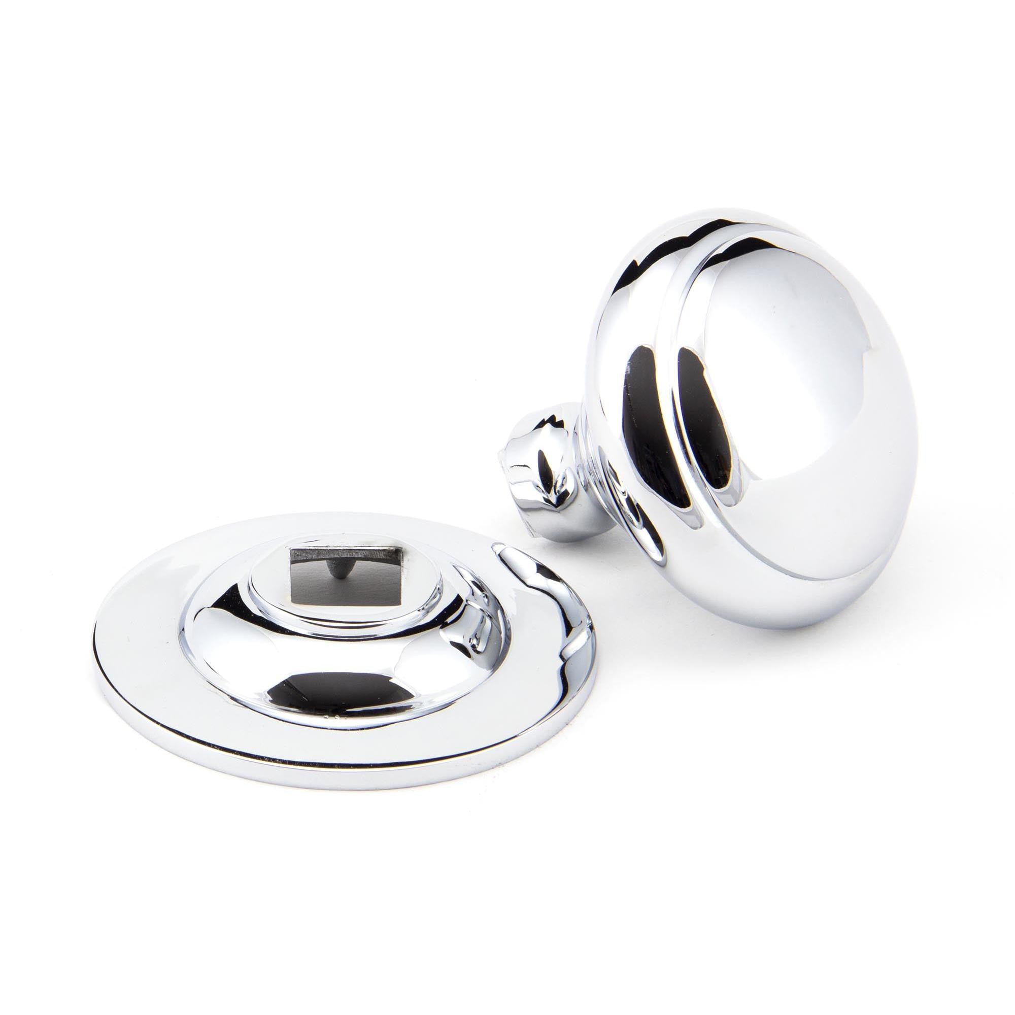 Polished Chrome Round Centre Door Knob | From The Anvil - Centre Door Knobs - From The Anvil - Yester Home