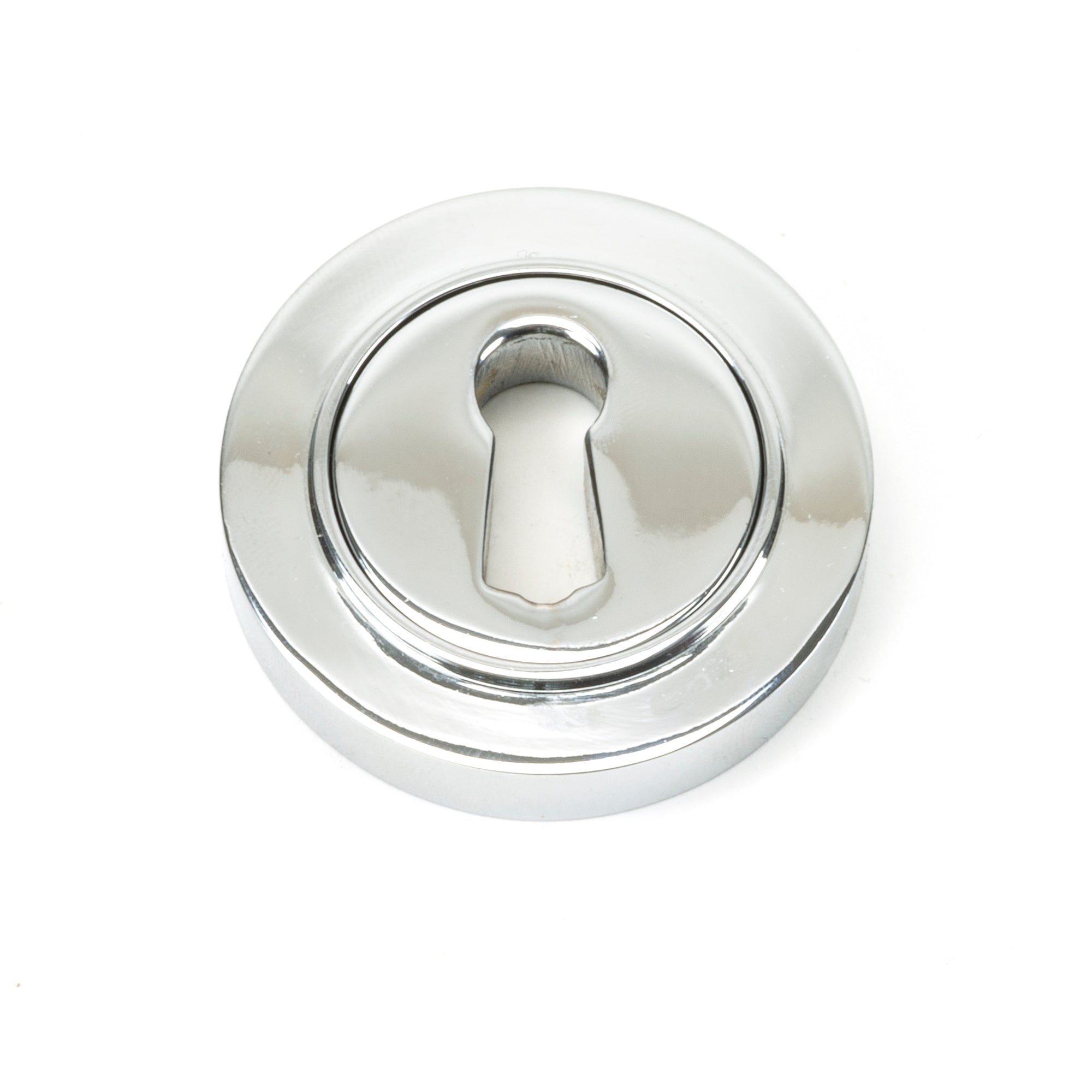 Polished Chrome Round Escutcheon (Plain) | From The Anvil-Escutcheons-Yester Home