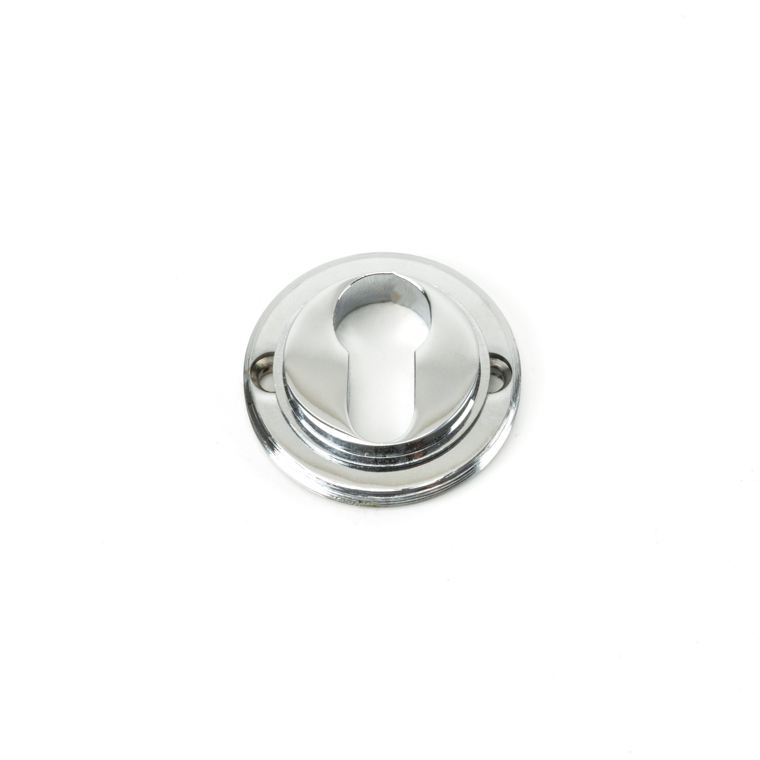 Polished Chrome Round Euro Escutcheon (Plain) | From The Anvil-Euro Escutcheons-Yester Home