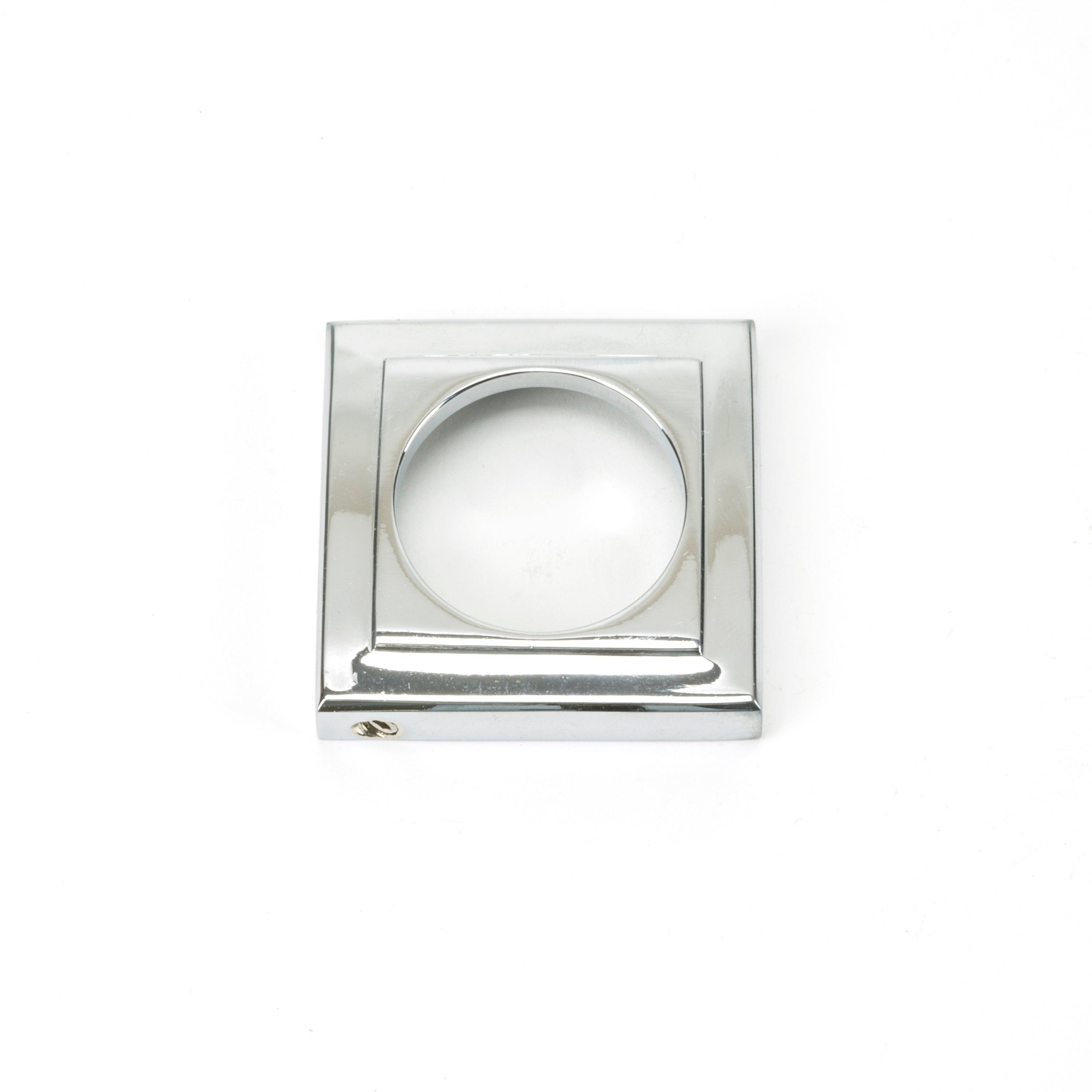 Polished Chrome Round Euro Escutcheon (Square) | From The Anvil-Euro Escutcheons-Yester Home