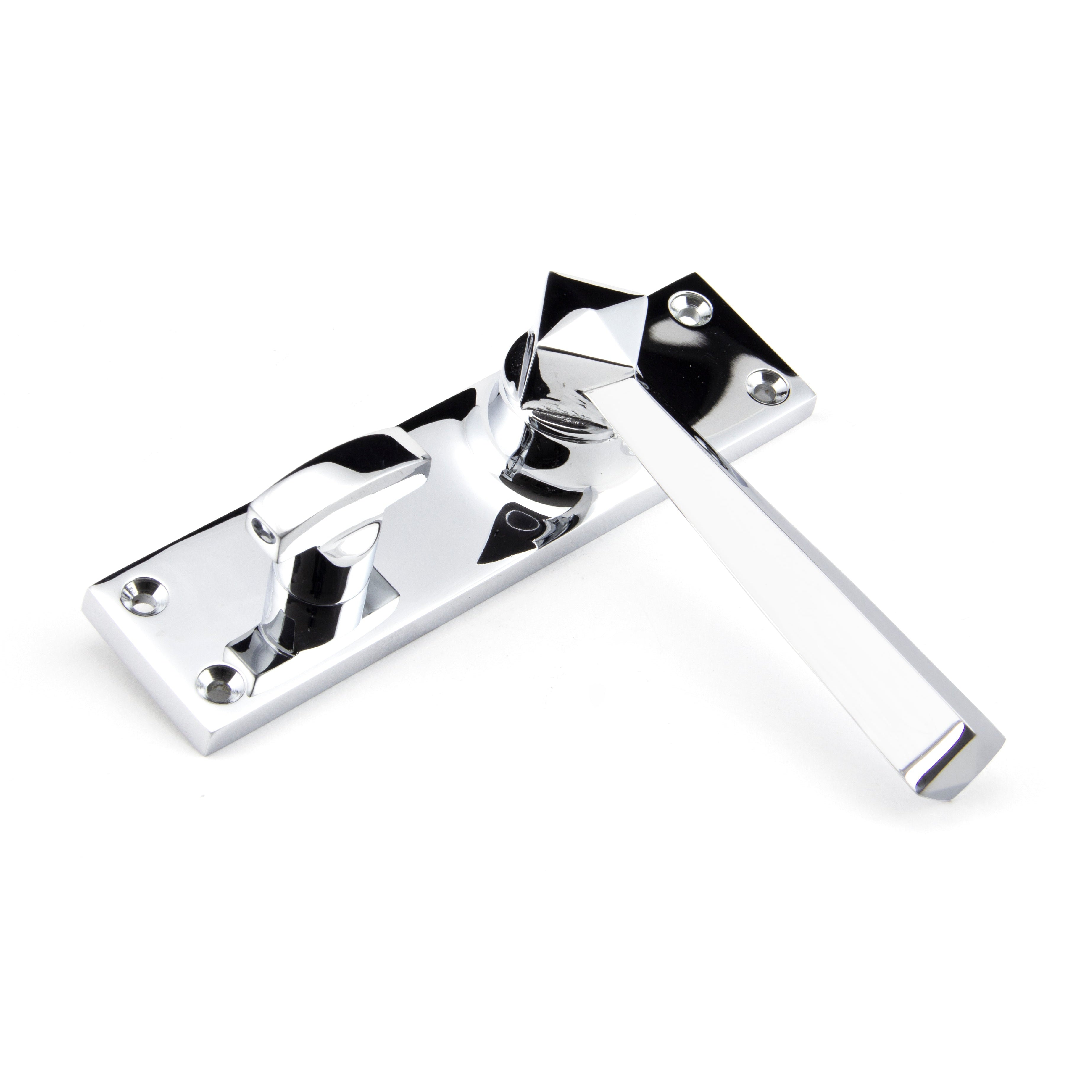 Polished Chrome Straight Lever Bathroom Set | From The Anvil-Lever Bathroom-Yester Home