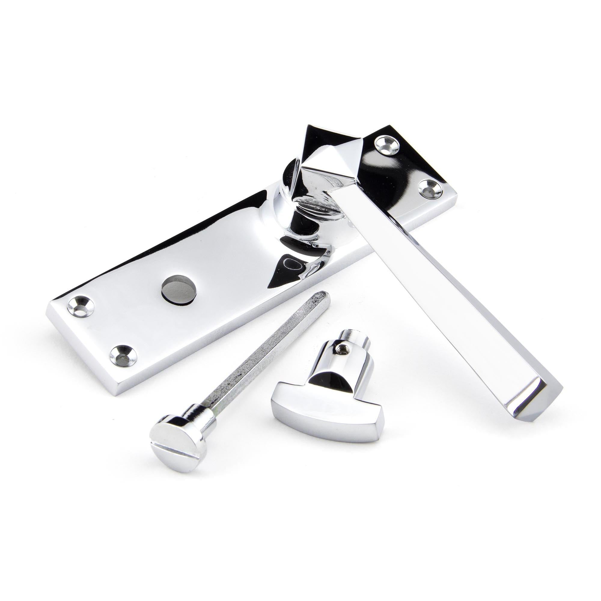 Polished Chrome Straight Lever Bathroom Set | From The Anvil - Lever Bathroom - From The Anvil - Yester Home