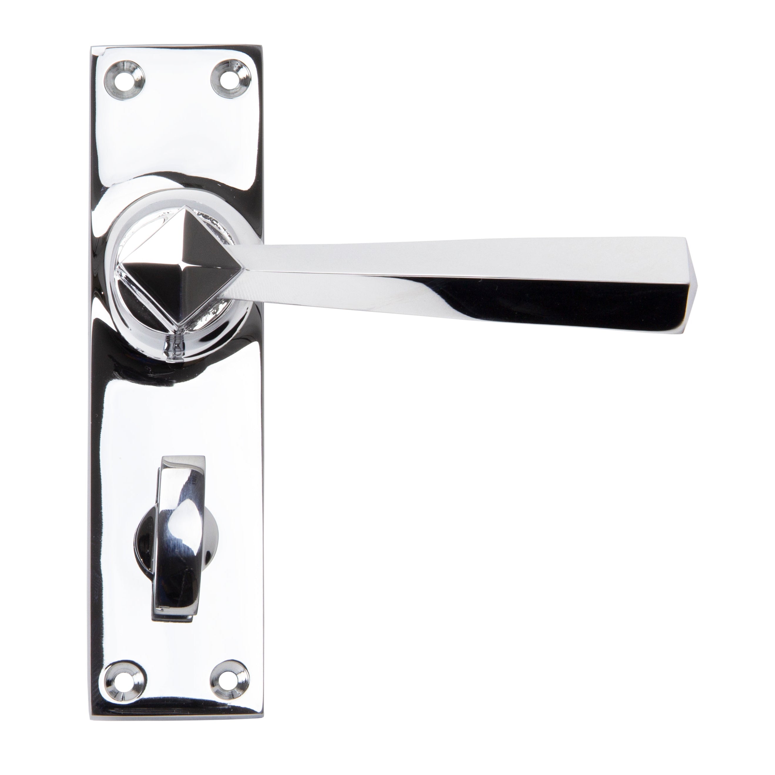 Polished Chrome Straight Lever Bathroom Set | From The Anvil-Lever Bathroom-Yester Home