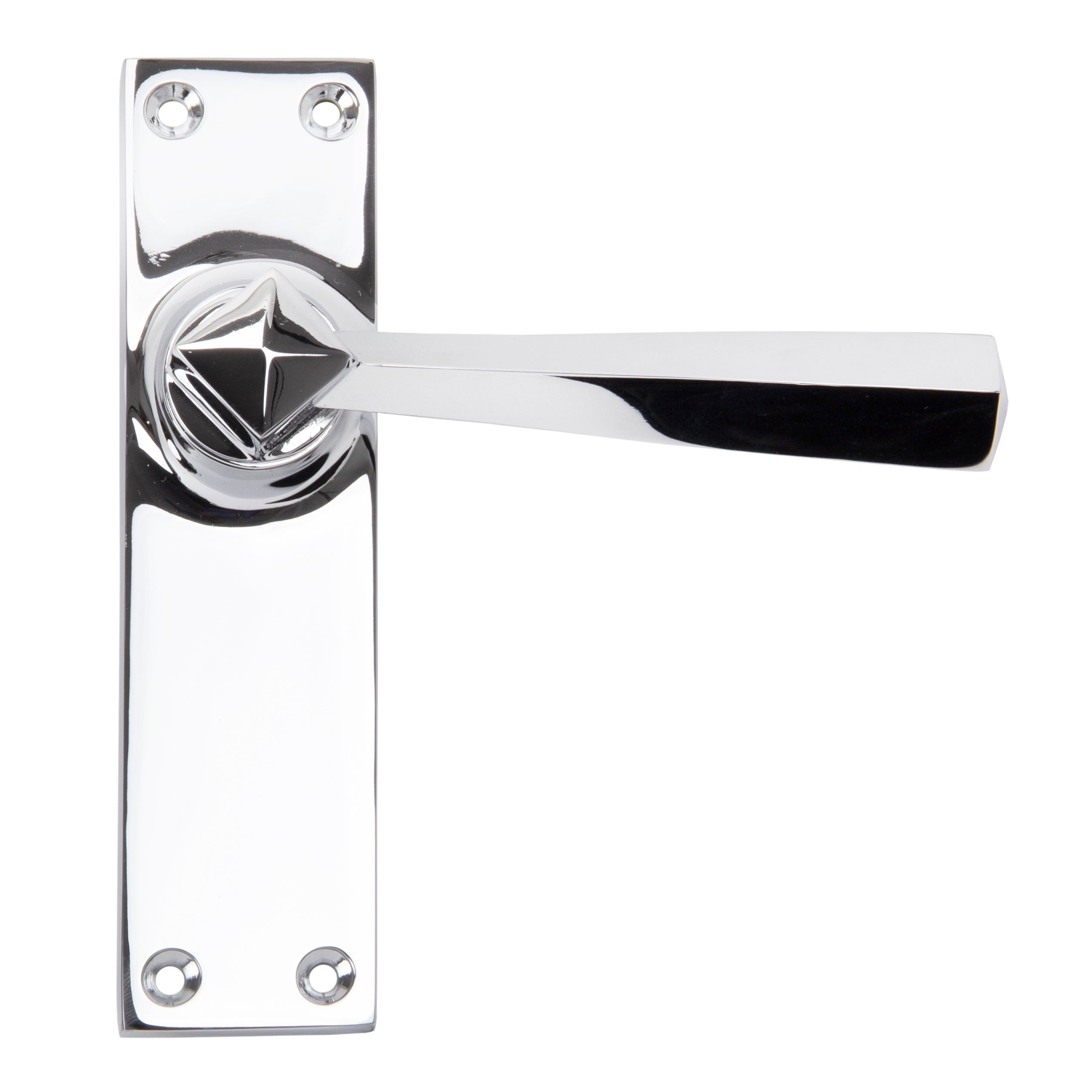 Polished Chrome Straight Lever Latch Set | From The Anvil-Lever Latch-Yester Home