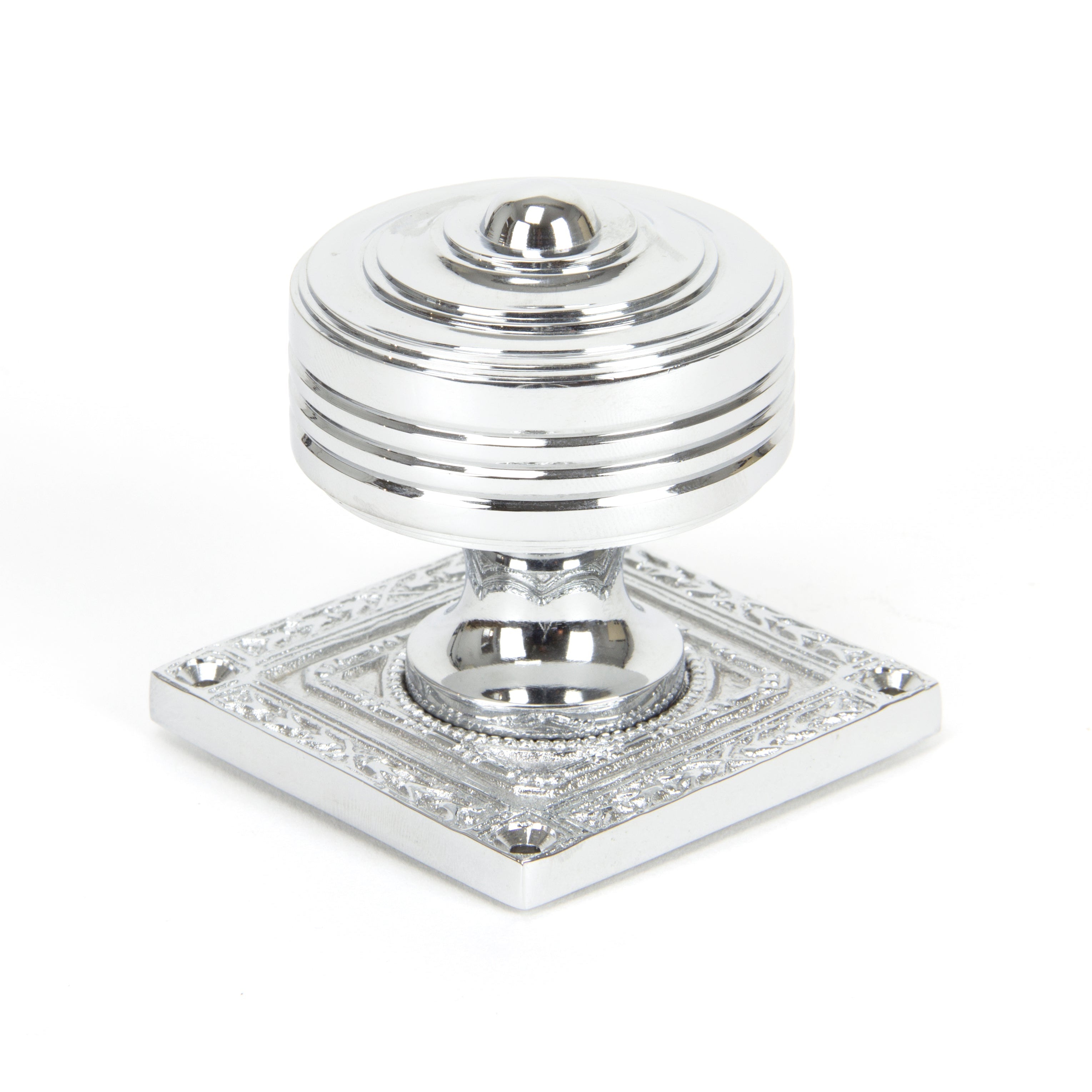 Polished Chrome Tewkesbury Square Mortice Knob Set | From The Anvil-Mortice Knobs-Yester Home